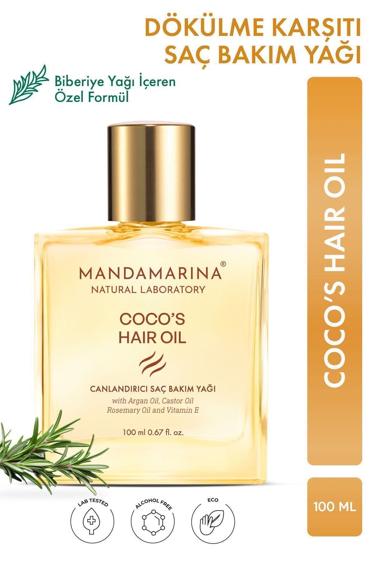 Rosemary Oil & 18 Herbs: Anti-Hair Loss & Damage, with Coconut Oil for Healthy Hair