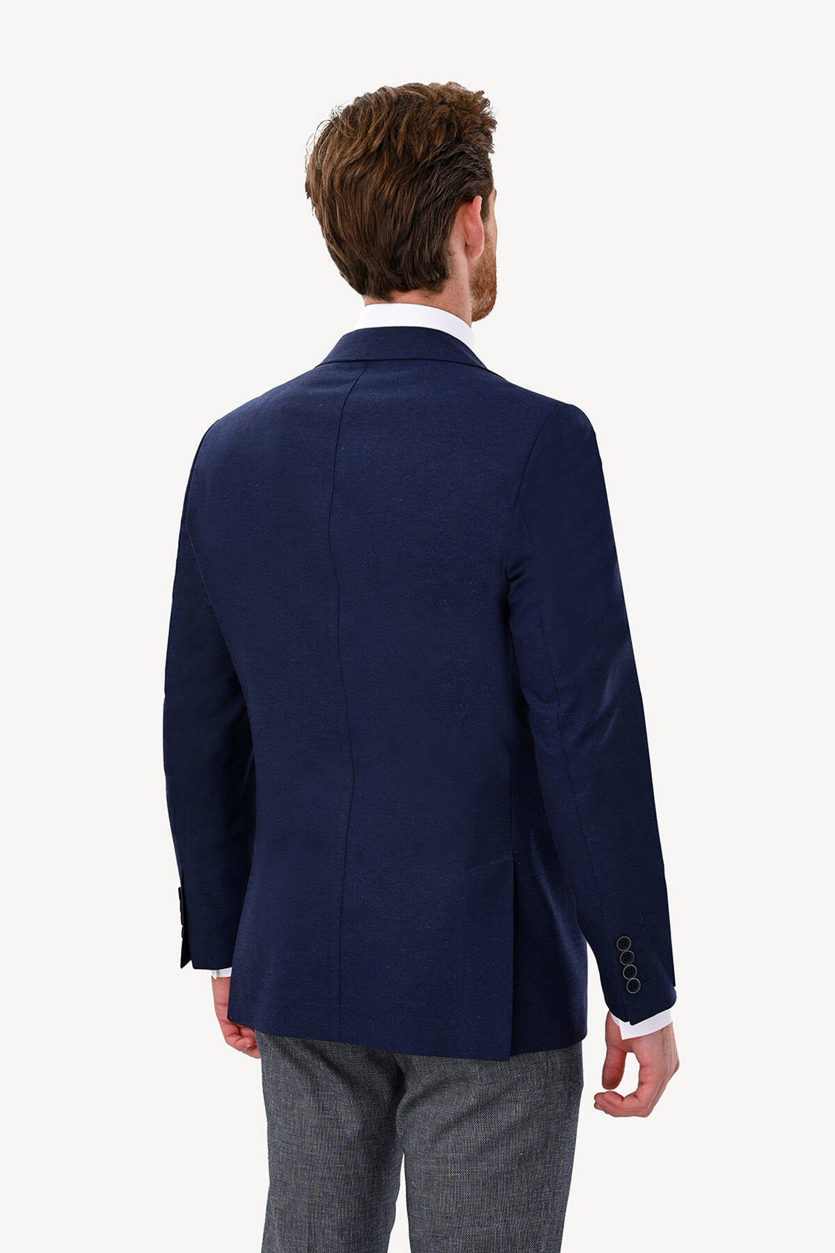 ژاکت مردانه آبی سرمه ای YSF | M101022K0014_236 اورجینال - تصویر 5