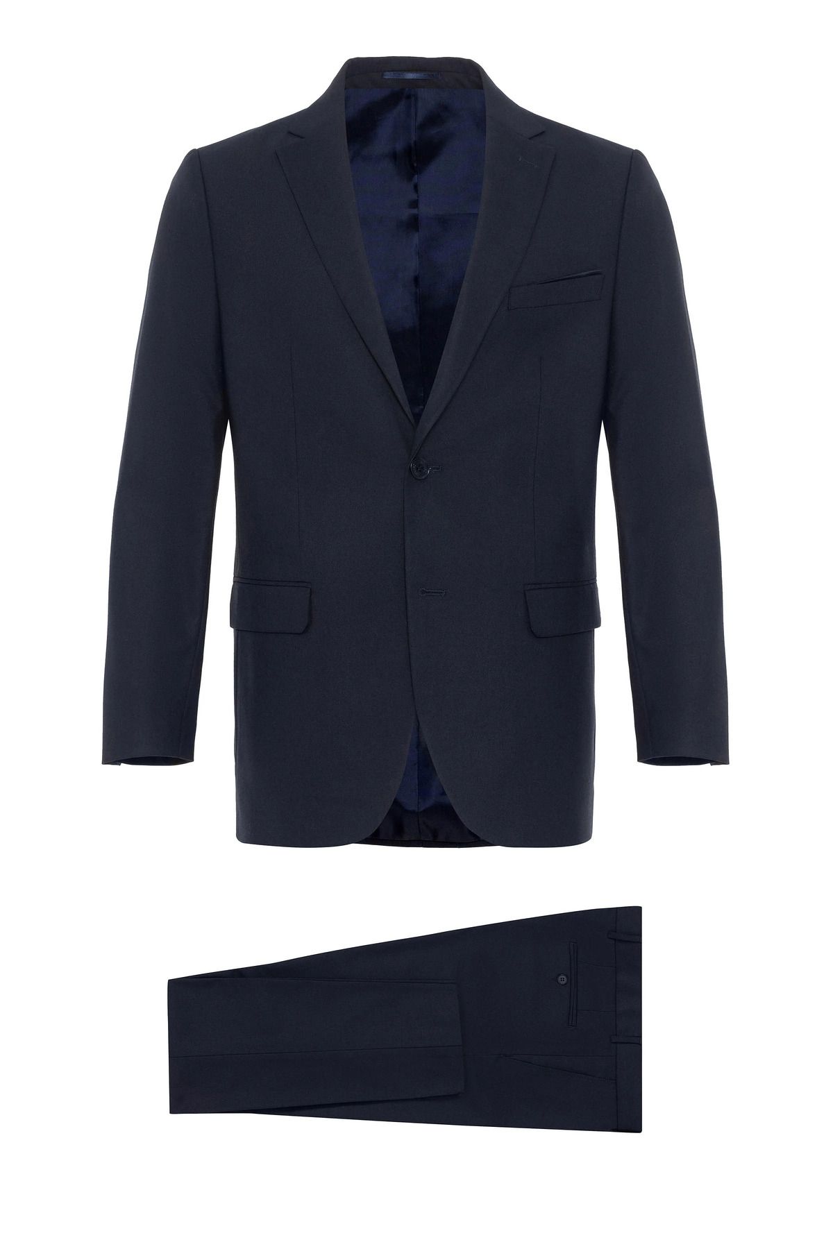 کت و شلوار ساده مجلسی SLIM FIT BLUE SÜVARİ