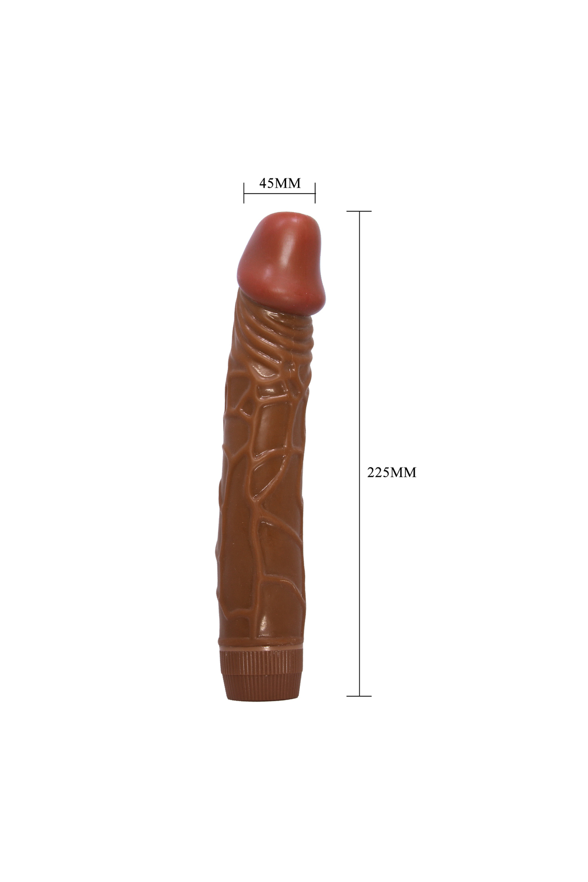 Güçlü Titreşimli Damarlı 23 Cm Realistik Vibratör Penis Dildo 4