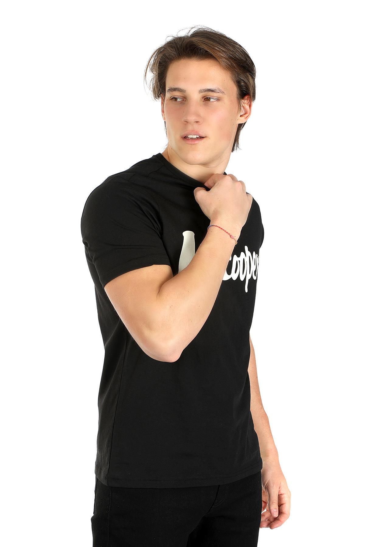 تی شرت مردانه یقه O Londonlogo مشکی Lee Cooper