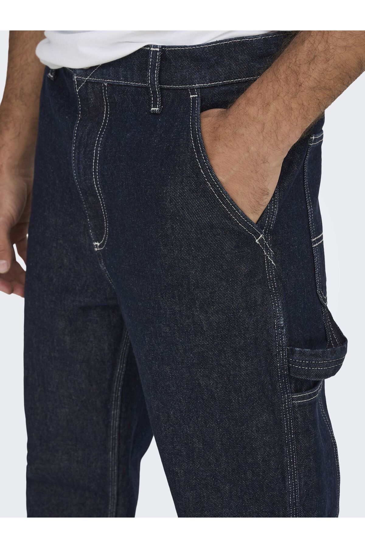 Only & Sons-Normal Geschnitten Jeans Onsedge Mittlere Taille Locker Geschnitten Jeans 6