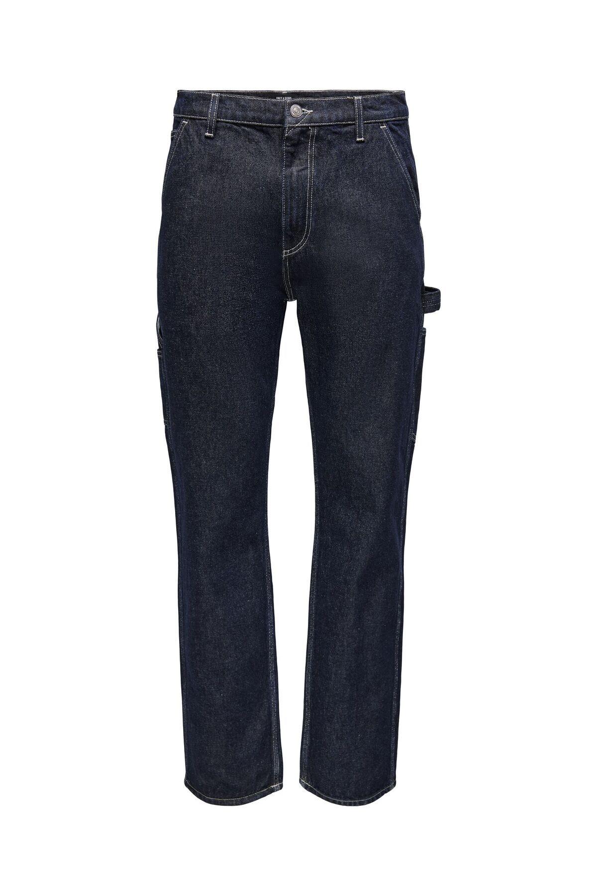 Only & Sons-Normal Geschnitten Jeans Onsedge Mittlere Taille Locker Geschnitten Jeans 2