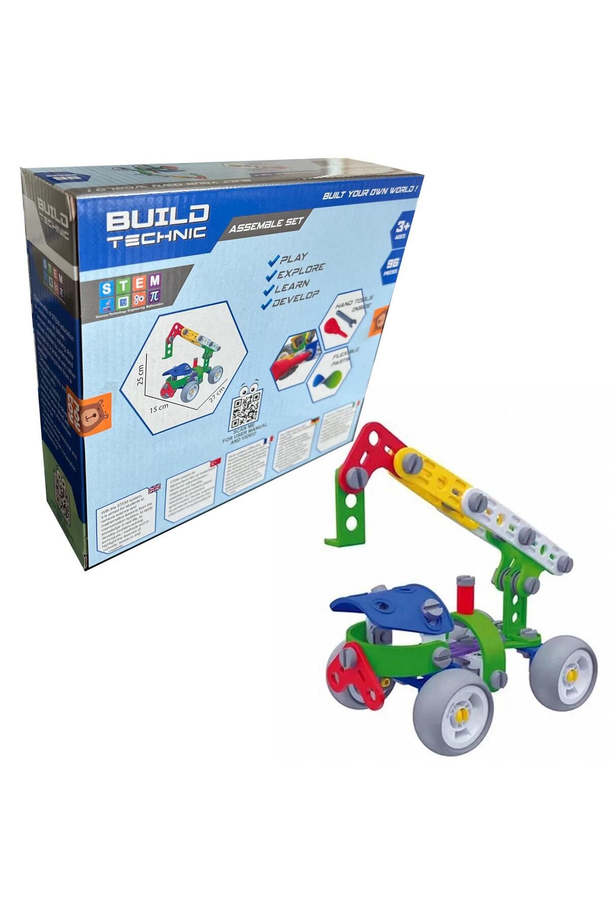 Sole-Build Technic Set, 96 Pieces Plug-Down Crane Block Building Set 5