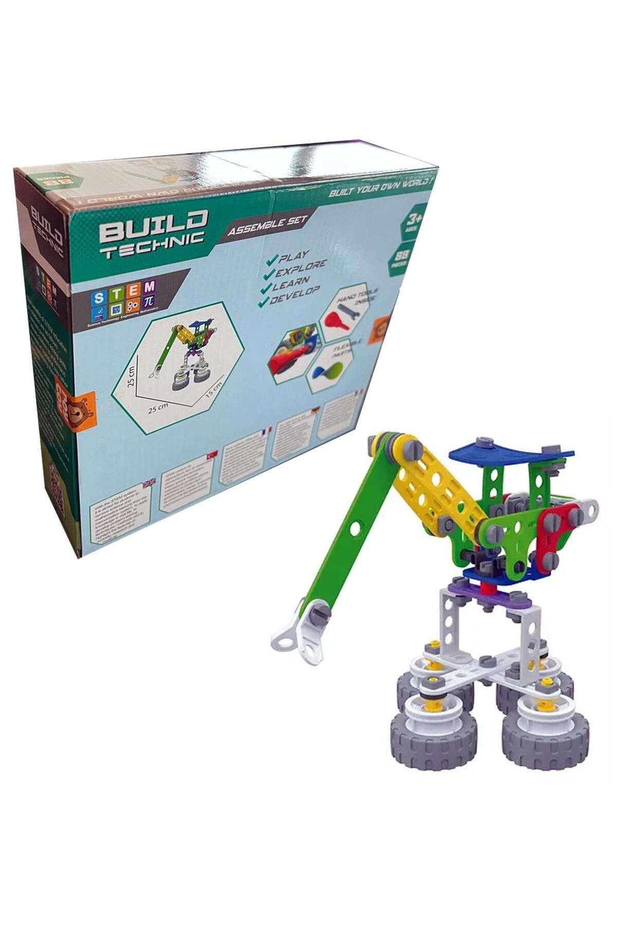 Sole-Build Technic Set, 88 Pieces Plug-Down High Crane Block Build Set 2