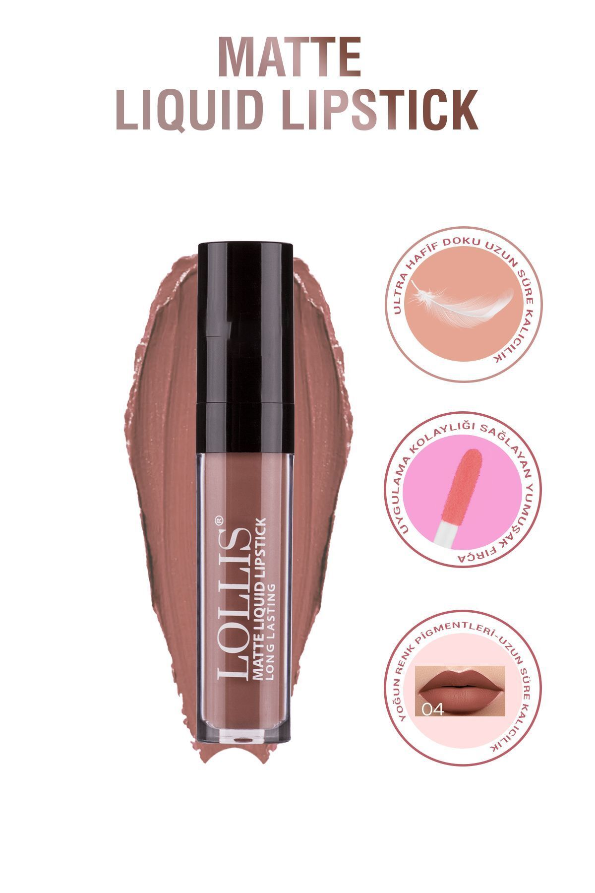 رژ لب مایع مات 04 / رژ لب مایع مات 04 Lollis