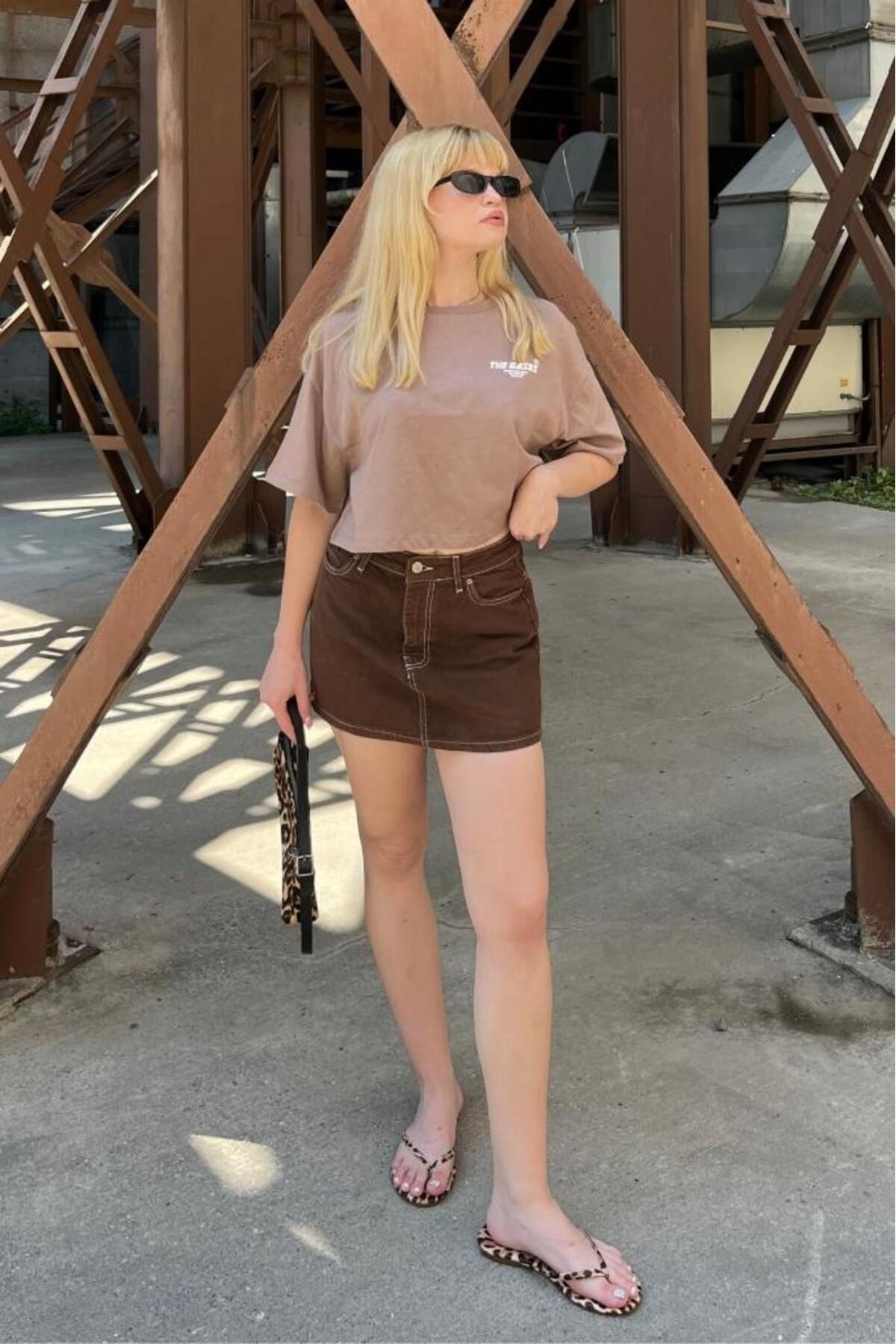 Bases-Tricou crop oversize imprimat 3
