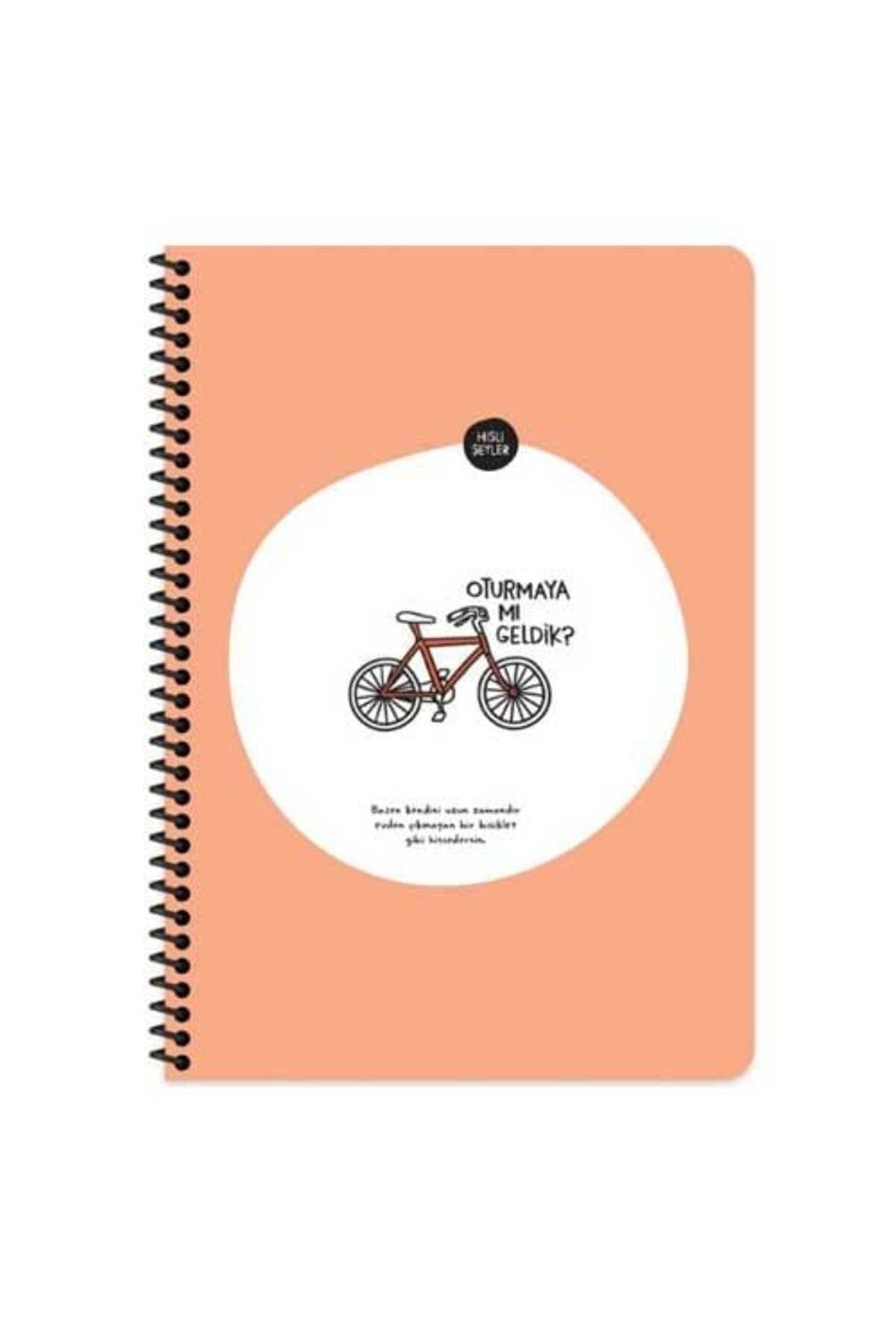 Hisli Şeyler 16,5*22,5 80Yp.Kar.Stickerli Defter - Oturmaya Mı Geldik?