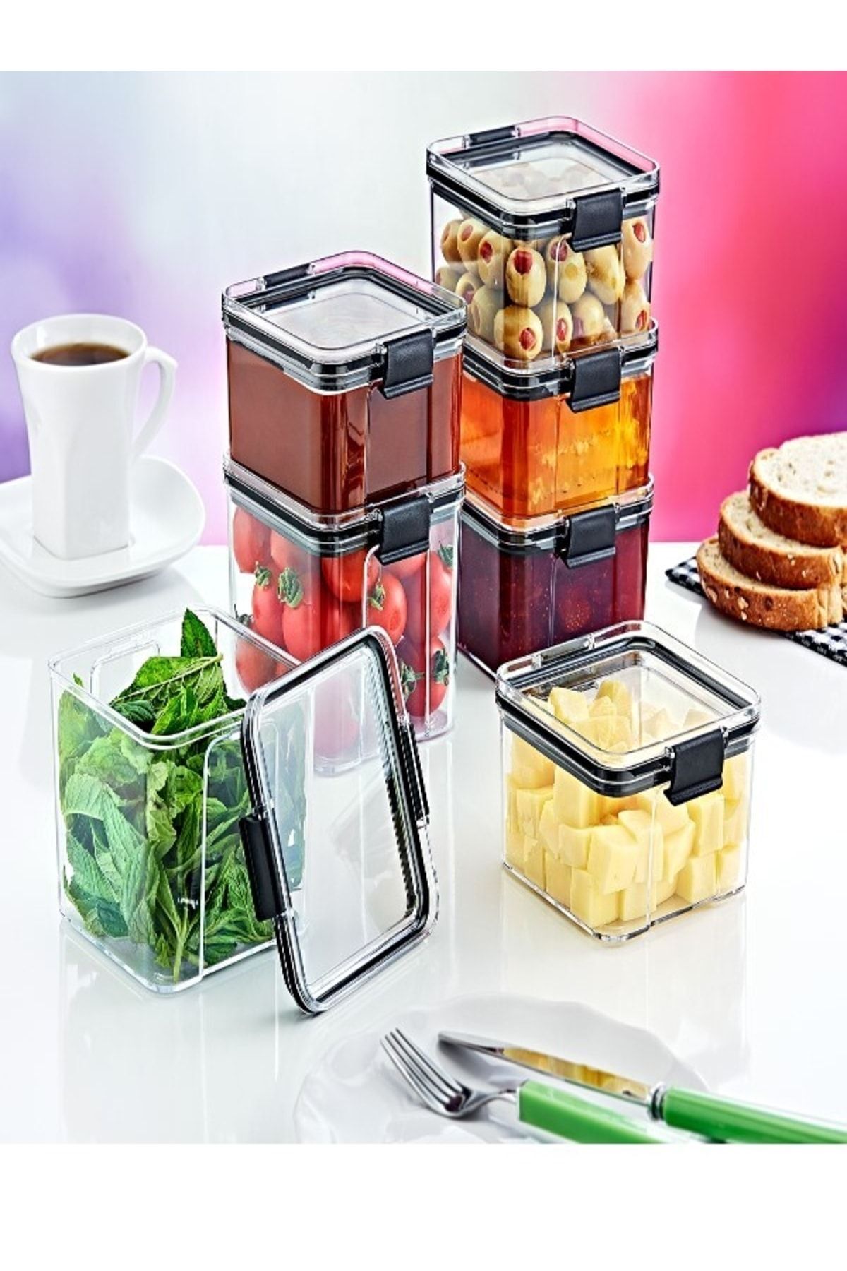 Box Up-6-Piece Transparent Storage Container 700 ml - Practical Solution to Protect Food Freshness 4