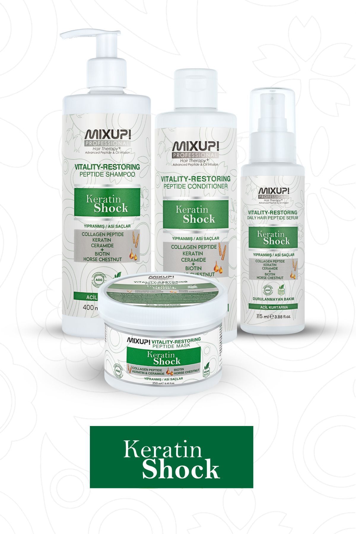 Acil Kurtarma Yıpranmış Saçlar için Kolajen,Peptit,Keratin,Ceramide Yüksek Kontrastlı Krem 250 ML — 8683071842476 — تصویر 4 از 4