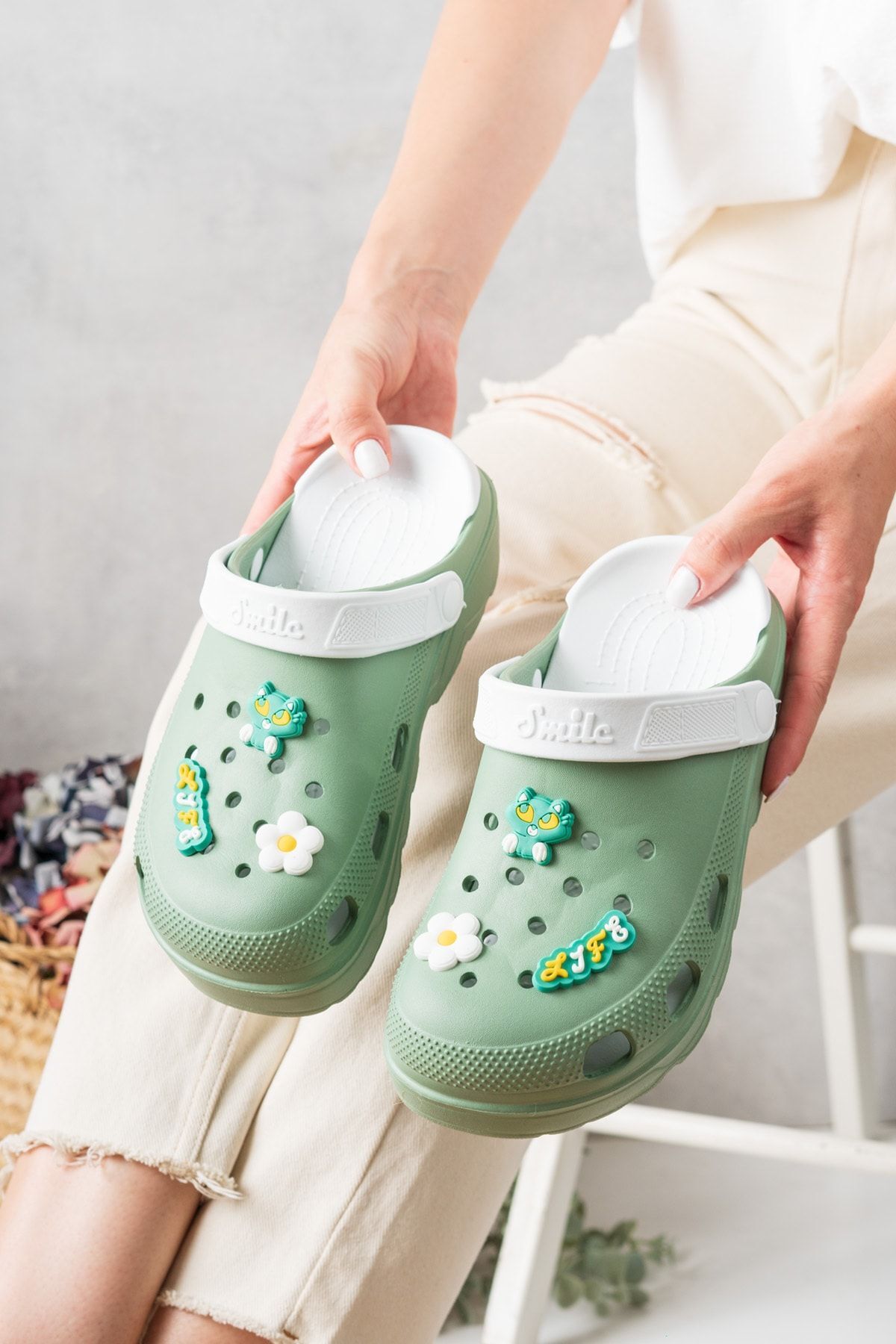 Slipcat Unisex Deniz Sabo Doktor Hemşire Hastane Confort Sandalet