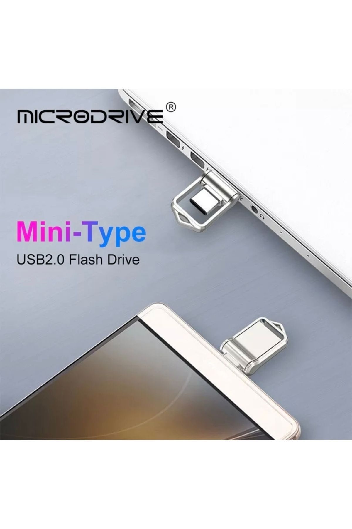 MicroDrive-32gb Otg Dual Input Metal Memory - Type-C and USB 2.0 Flash Rugged Original 6