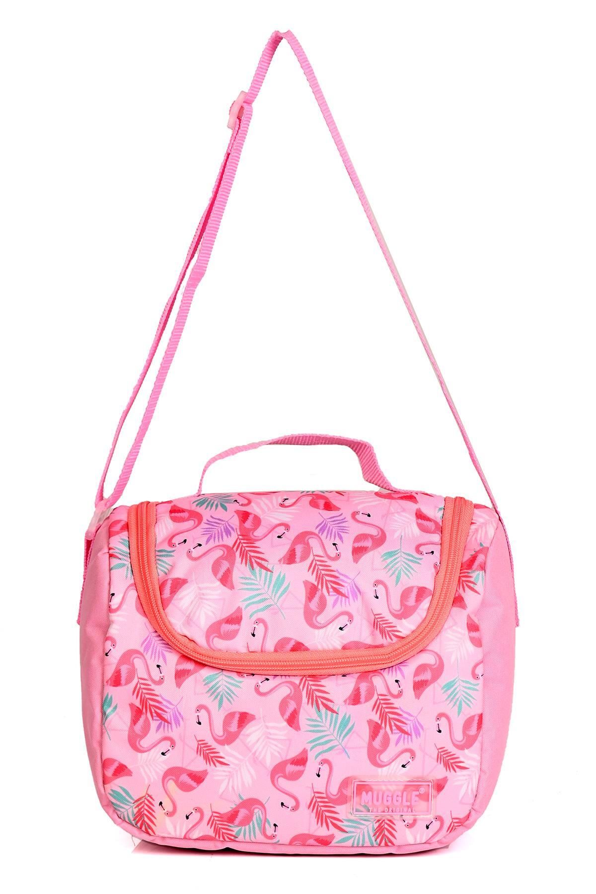 کیف مدرسه مردانه و زنانه MU 004 BACKPACK SCHOOL FLAMINGO 2 SET PINK MUGGLE