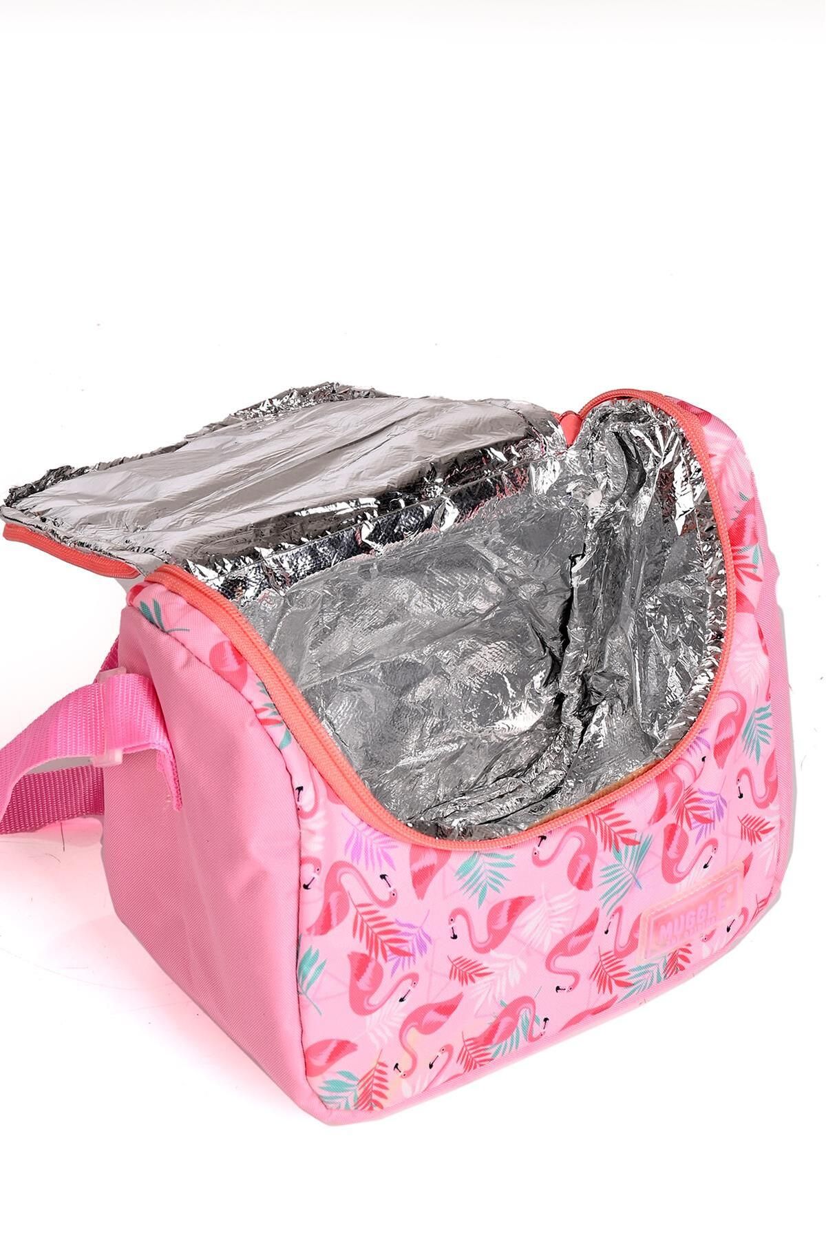 کیف مدرسه مردانه و زنانه MU 004 BACKPACK SCHOOL FLAMINGO 2 SET PINK MUGGLE