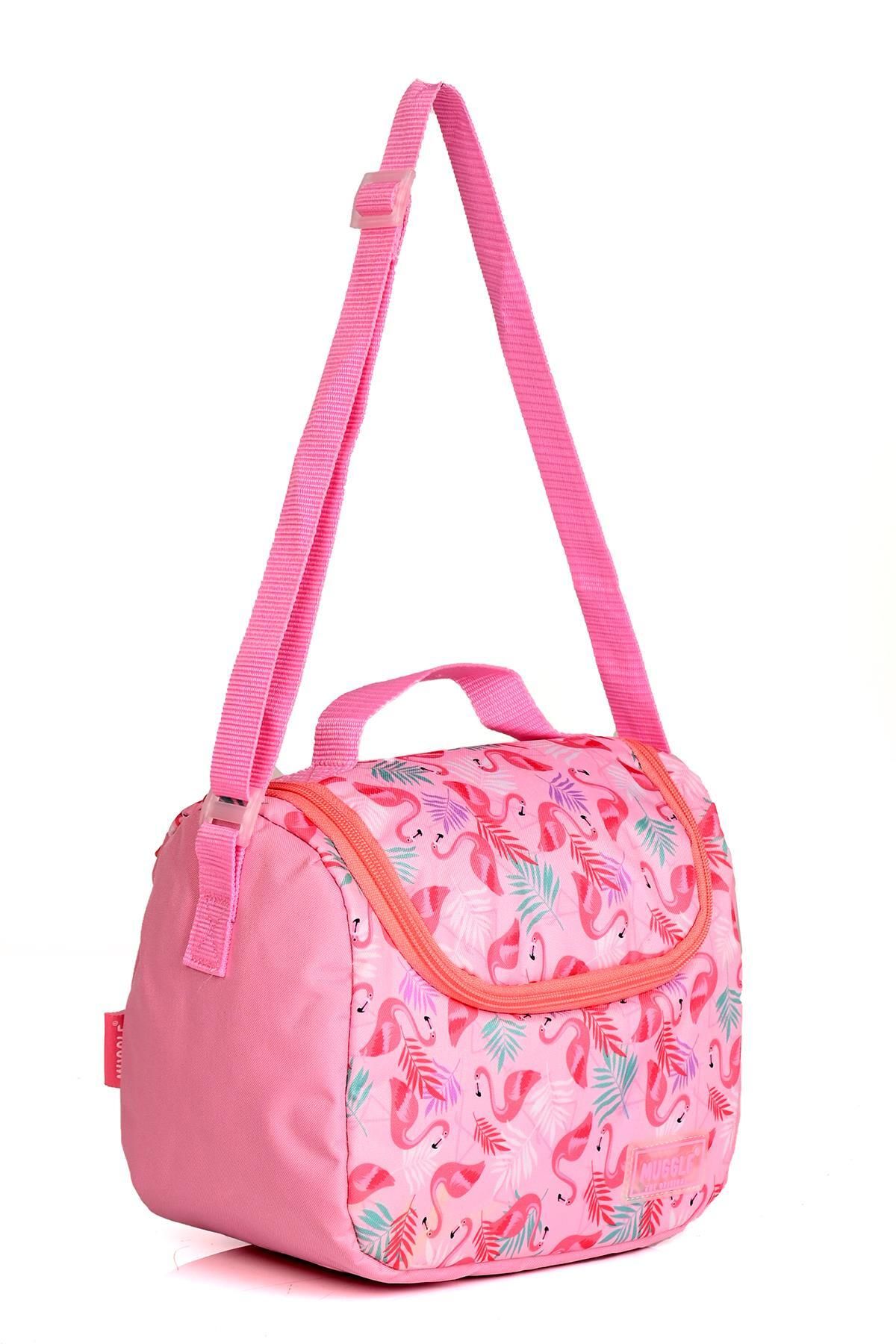 کیف مدرسه مردانه و زنانه MU 004 BACKPACK SCHOOL FLAMINGO 2 SET PINK MUGGLE