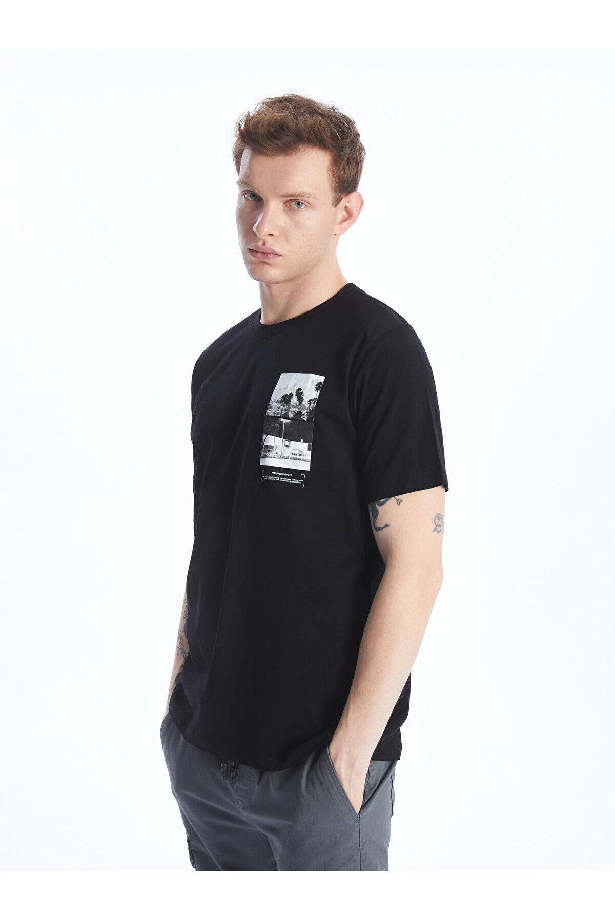 تیشرت مردانه طلایی ال سی وایکیکی | TYBS4H055Z8170411794 اورجینال - تصویر 2