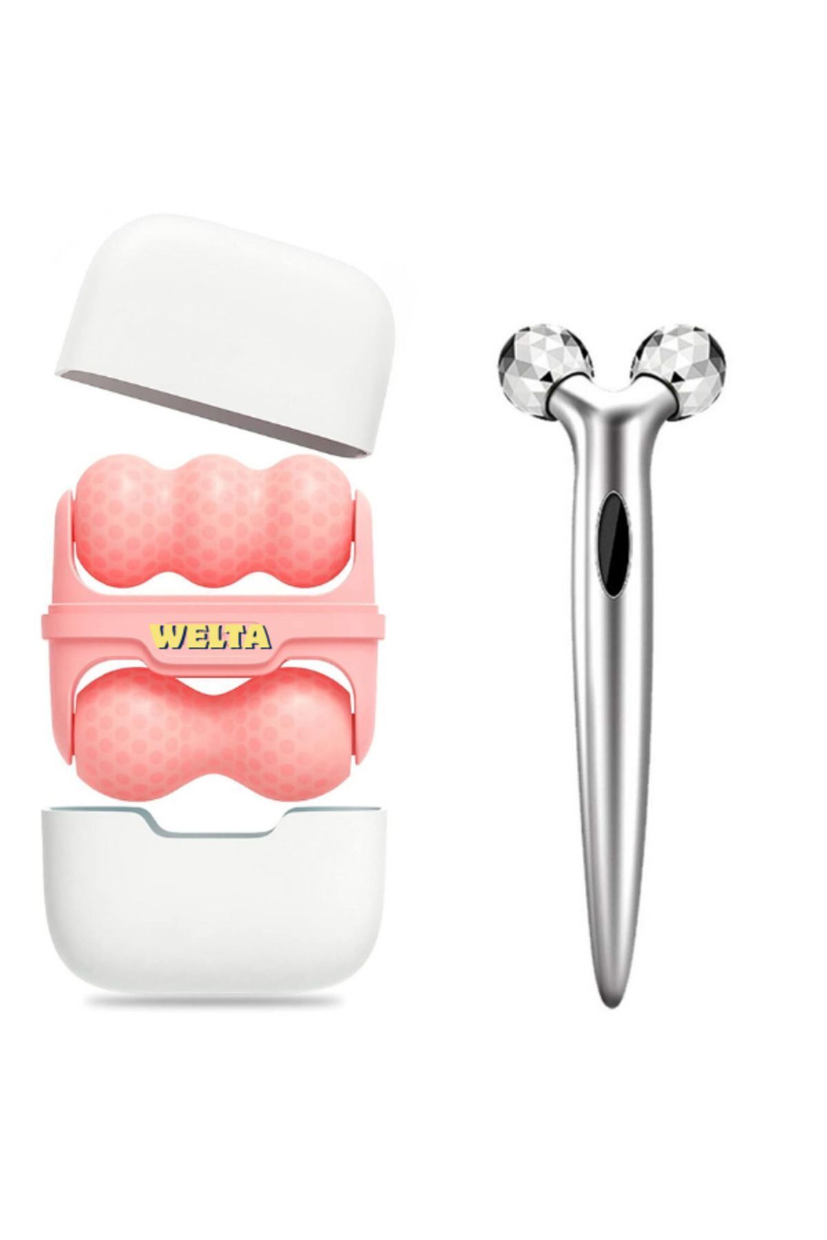 Welta Ice Roller Çift Taraflı Buz Silindiri Terapi Etkili Ve 3d Cilt Sıkılaştırıcı Yüz Terapi Masaj Aleti