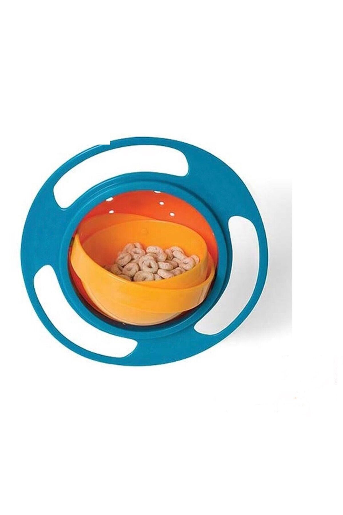 MorBebe 360 Derece Dönen Yemek Dökülmeyen Tabak I Dökülmeyen Tabak I İçindekini Dökmeyen Eğlenceli Tabak fotoğrafı 5 (önizleme)