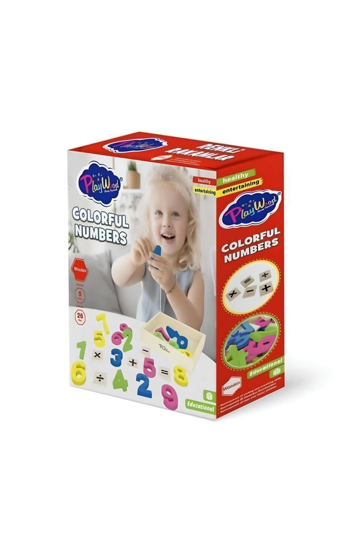 ۲۶ فیگور رنگی همراه با جعبه‌ی چوبی در جعبه