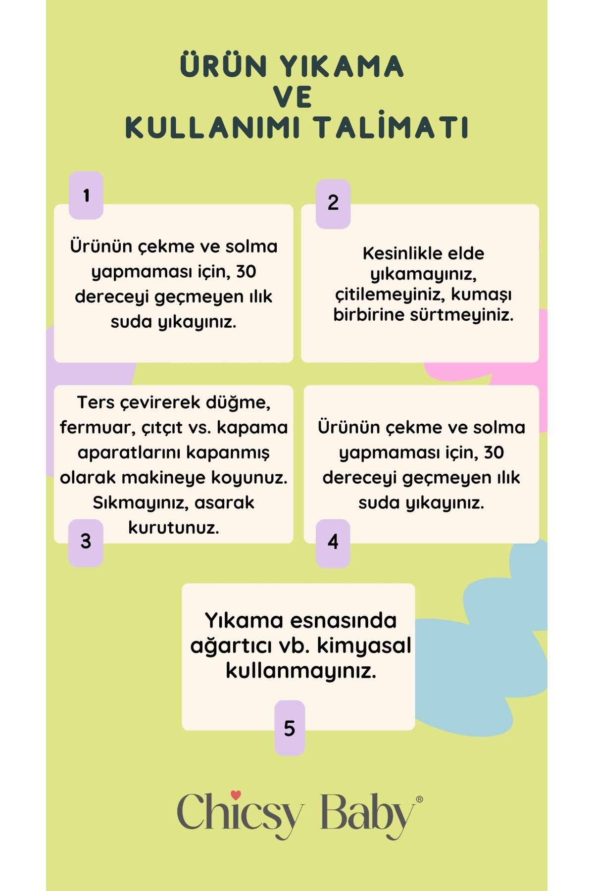 %100 Pamuklu Ekose Kumaş Bebek Üçlü Takım