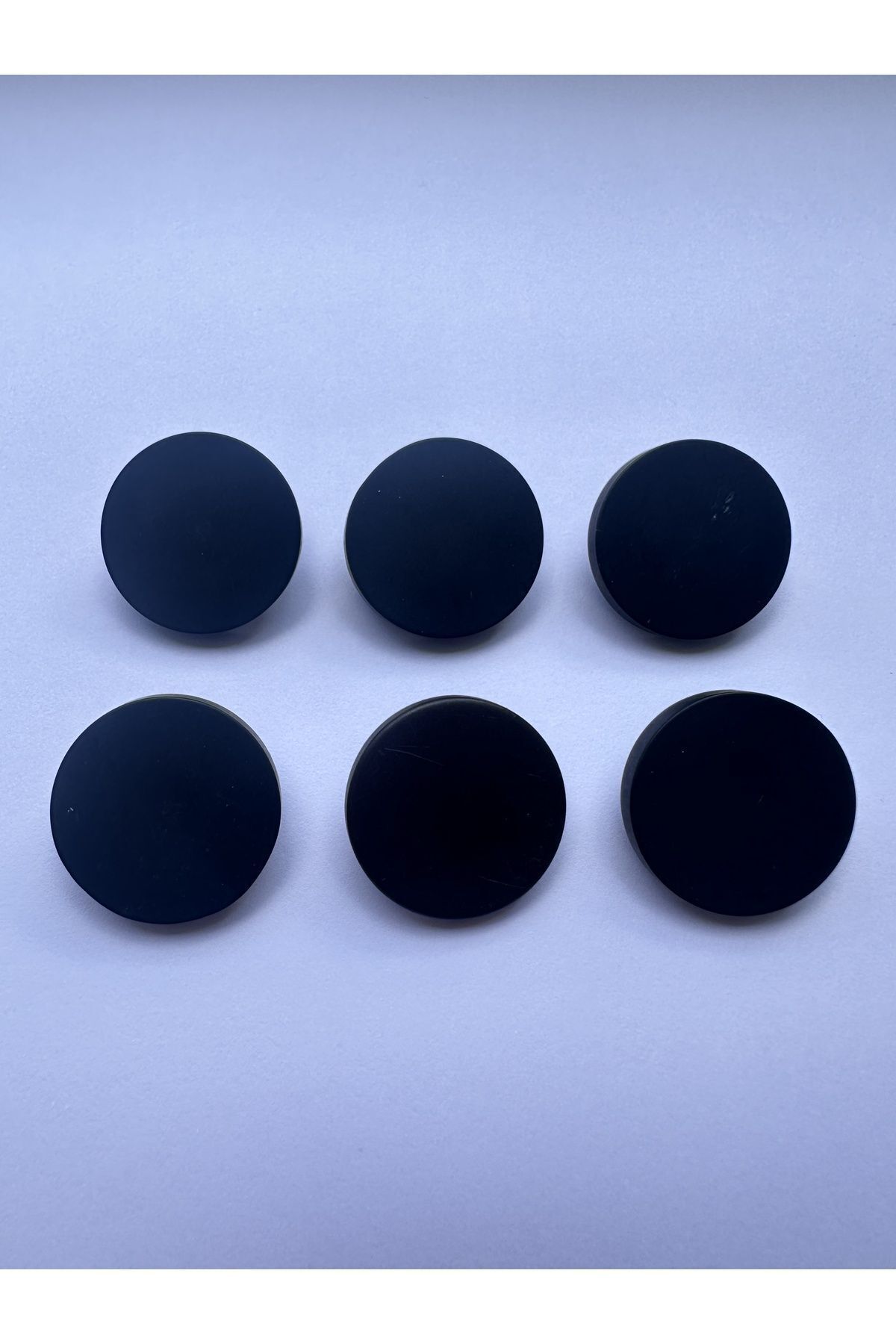 aensia-Black Matte Button Bottom Footed Polyester Button 36 Size Button Coat Jacket Trench Coat Button - Pack of 6 1