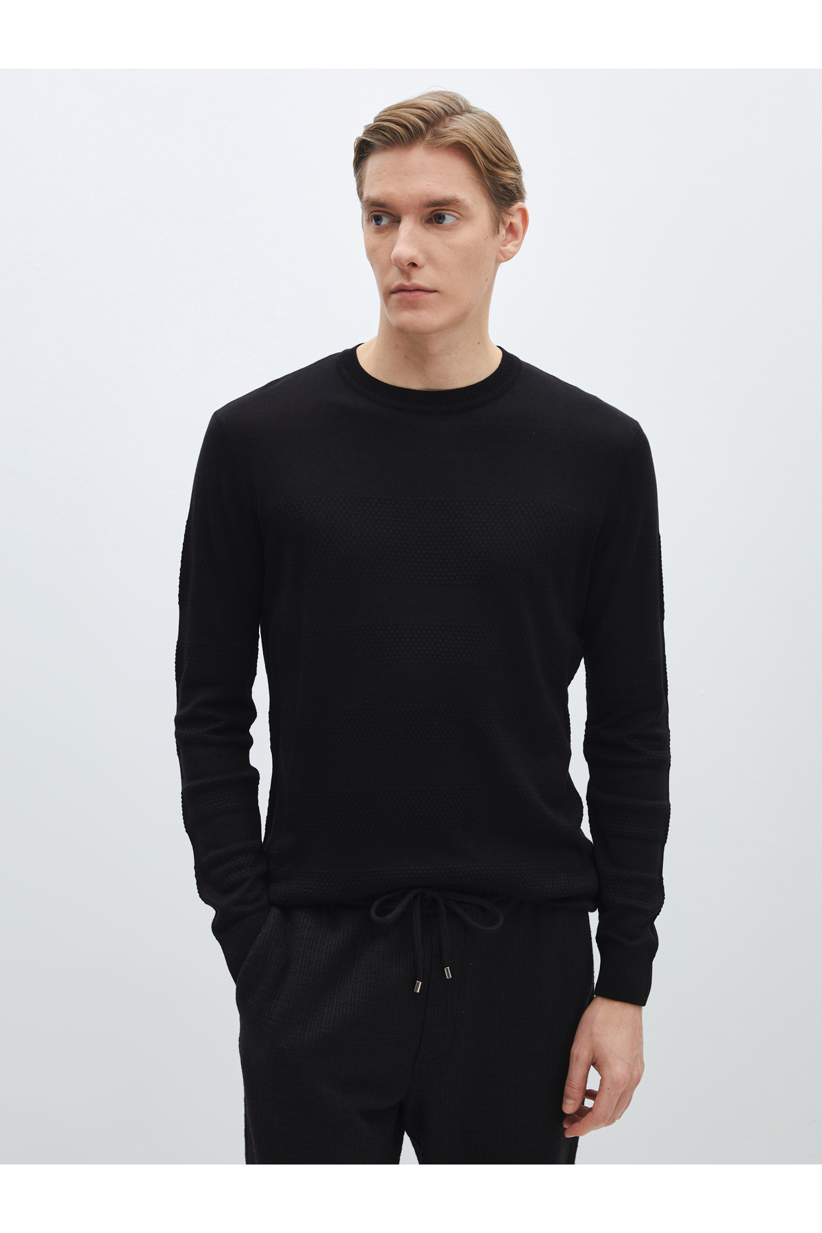 ال سی وایکیکی ژاکت بافتنی مردانه آستین بلند یقه گرد