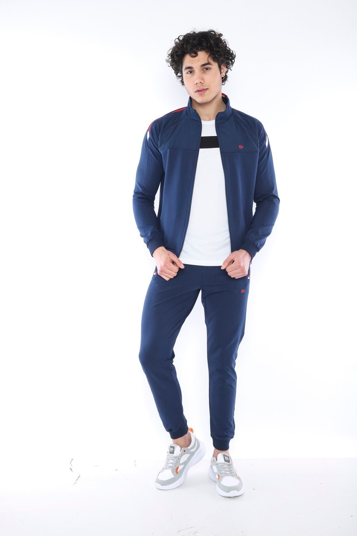 ست گرمکن ورزشی مردانه COLLAR ROYAL ORTAK SUPER 2 IP FABRIC 4 SEASON SLIMFIT TEAM 6733 Escetic