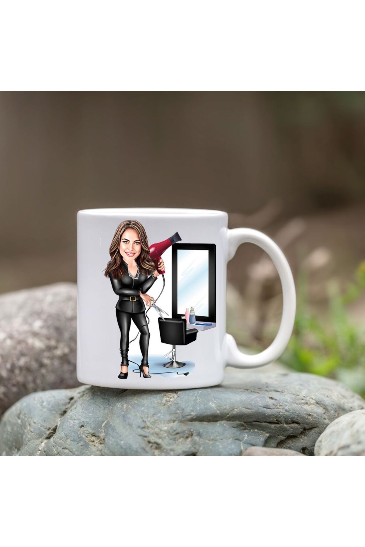 Personalized Glass - Cartoon Glass - Women's Hairdresser Glass
