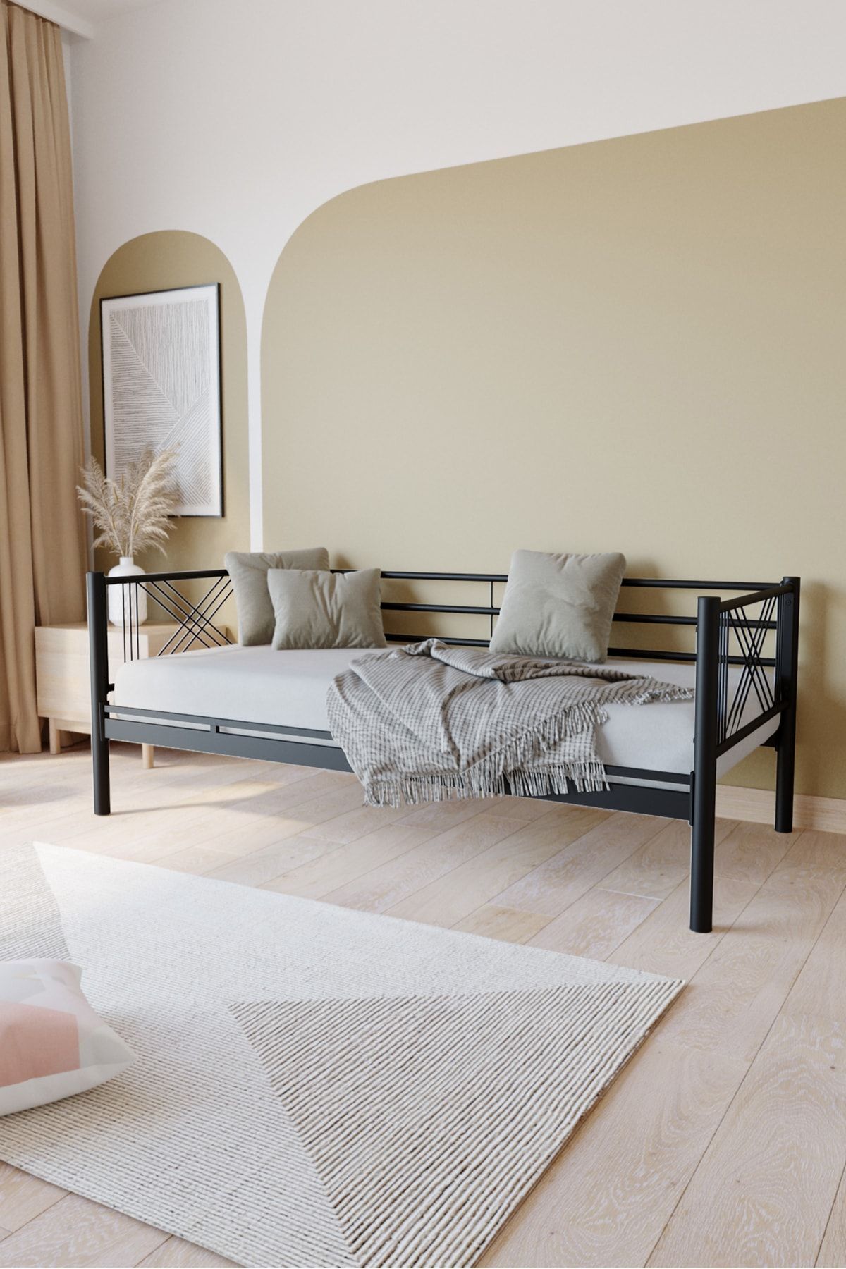 FANO 190 Cm (SADECE MİX RANZA 90x190 MODELİ ILE UYUMLUDUR) Siyah Korumalık fotoğrafı 3 (önizleme)