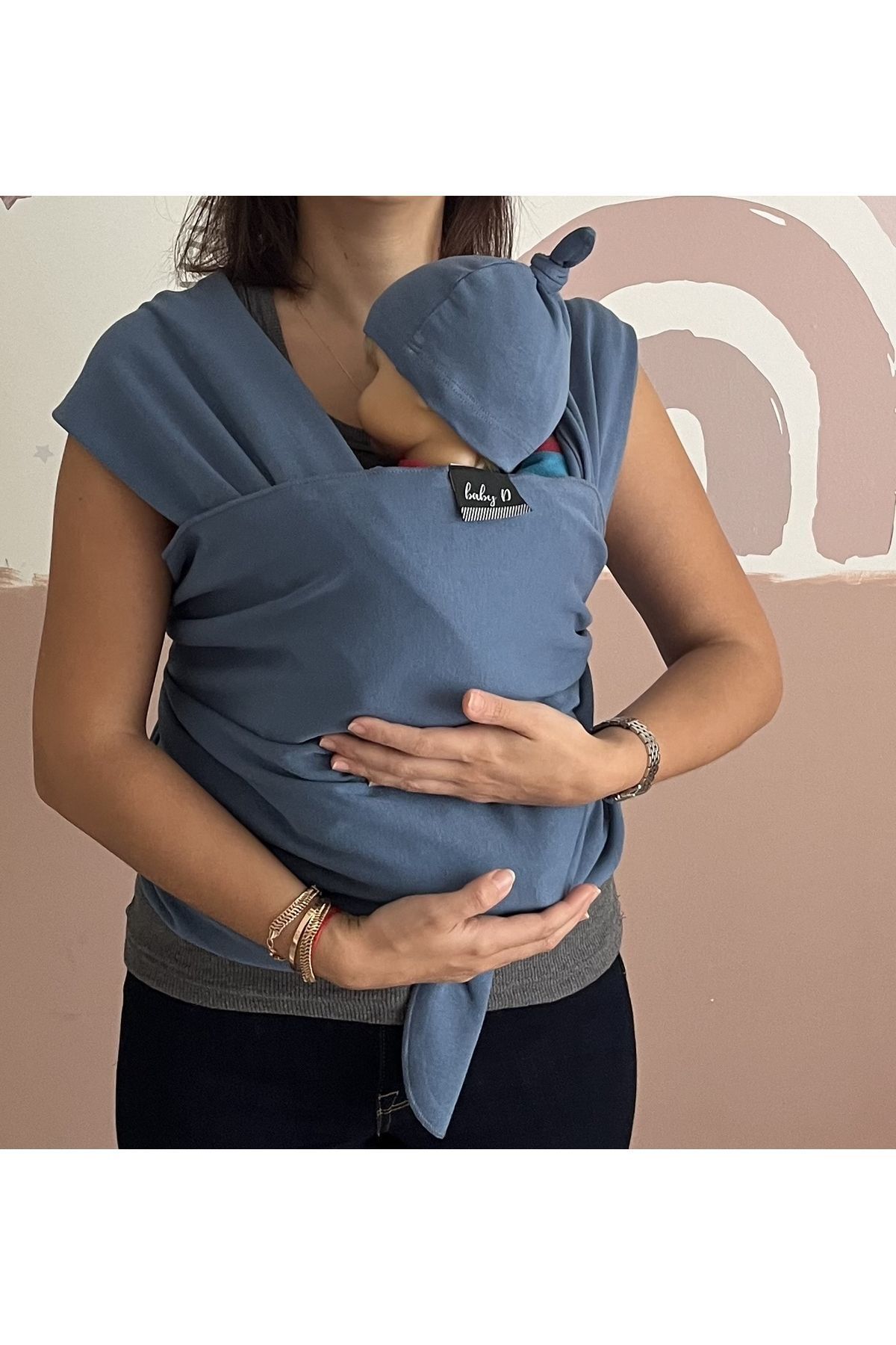 Baby D Esnek Wrap Sling Bebek Taşıma Şalı fotoğrafı 4 (önizleme)
