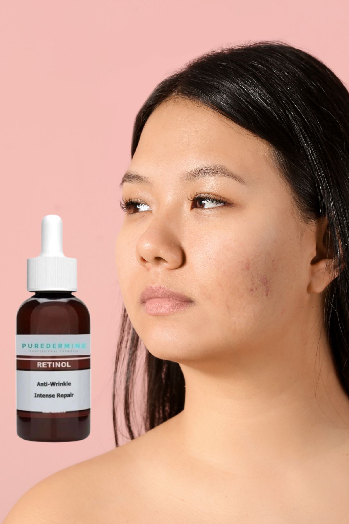 Puredermine-50 ml Retinol 2.5% Large Size Face Serum - Crepe Removal, Dark Spots and Fine Lines 4