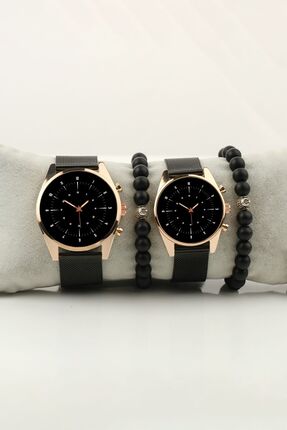 STONY Sade Kadran İkili Rakam Çift Kol Saati Set Bileklik Hediye Özel Sevgili...