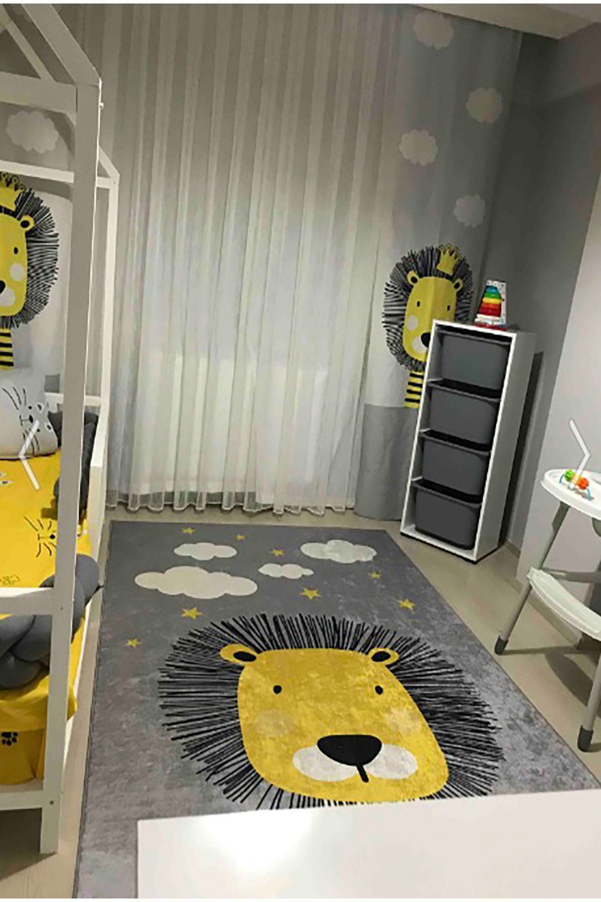 Bebişim Halı Bh1283 Sevimli Aslan Çocuk Odası Halısı fotoğrafı 6 (önizleme)