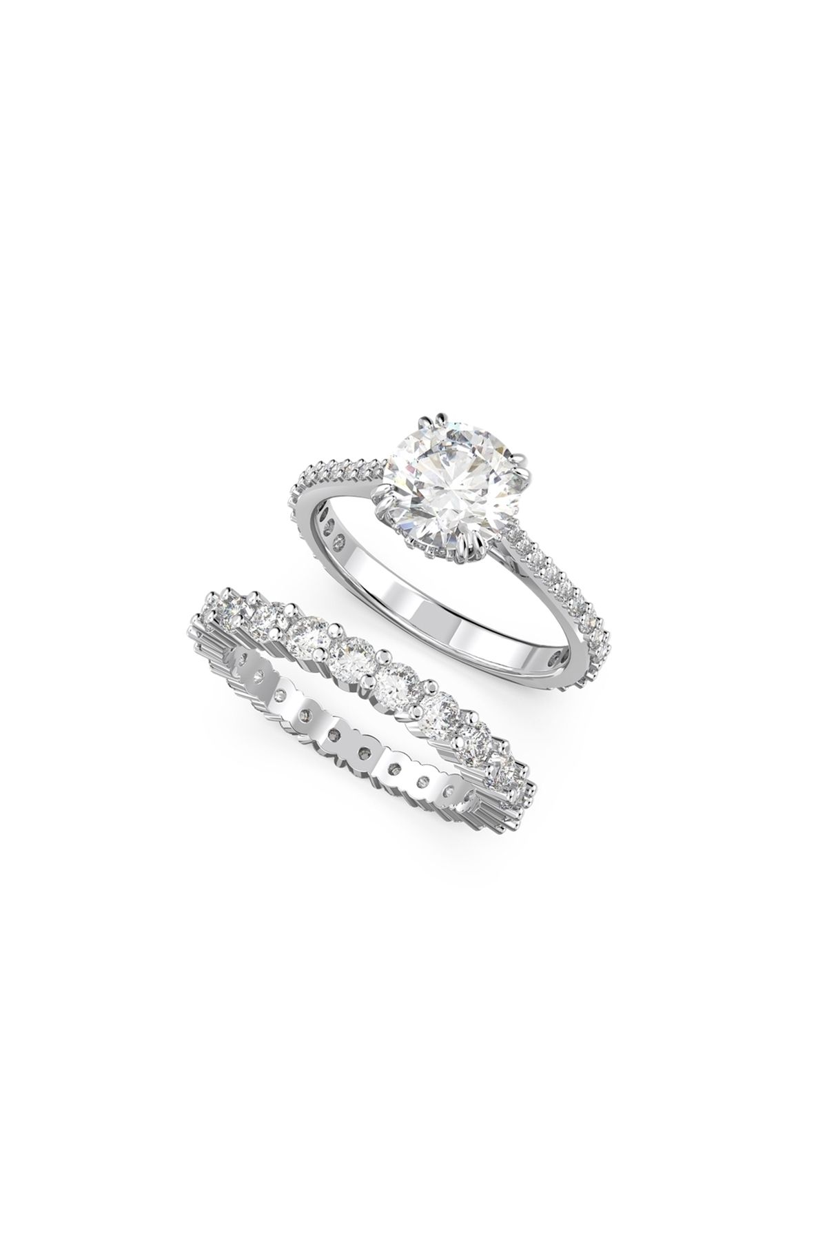 Swarovski-Constella Silberfarbene Ringen Set 5649215/cfg 1