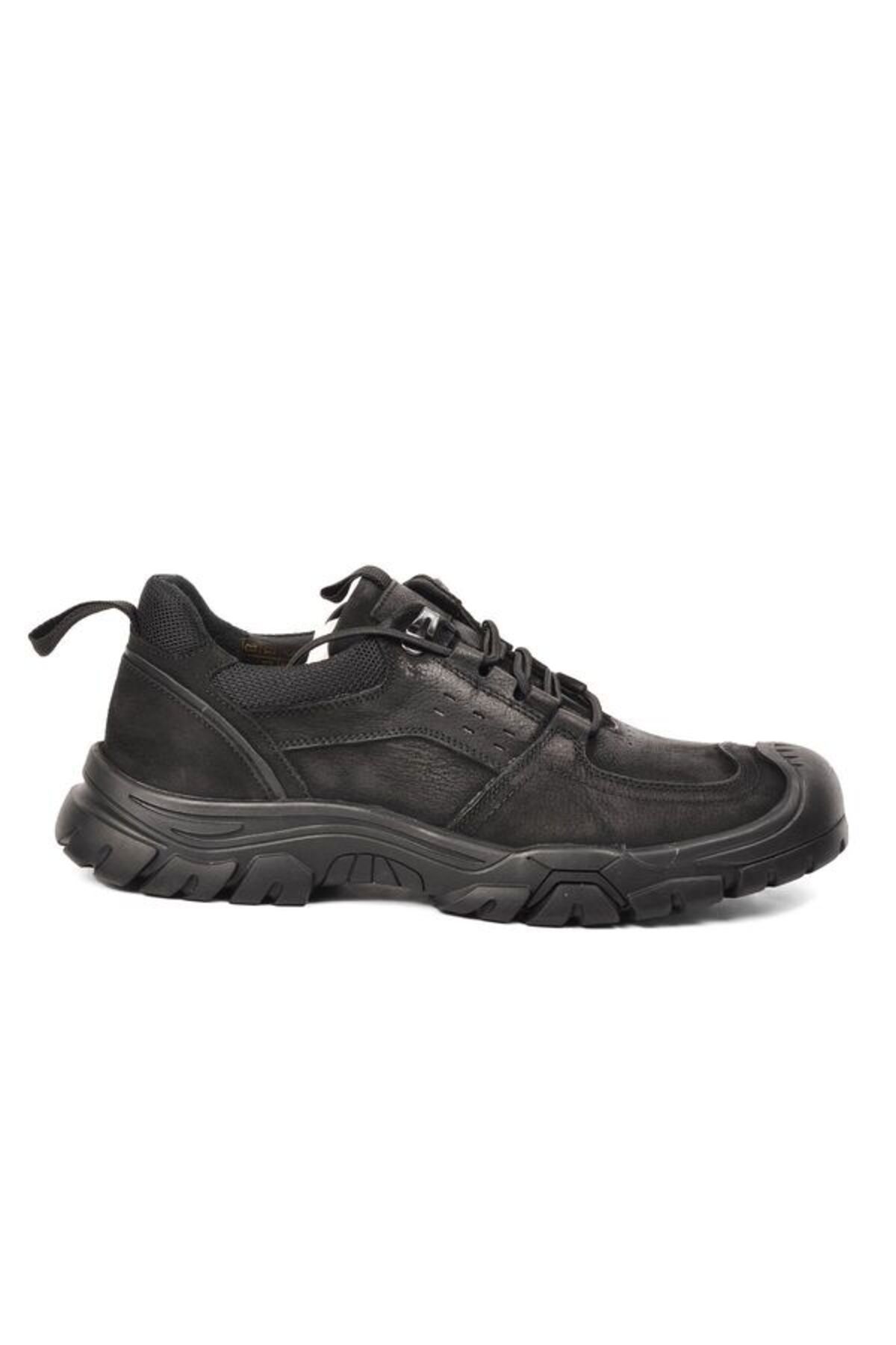 Scootland-Black Nubuck Genuine Leather Men's Casual Shoes 2