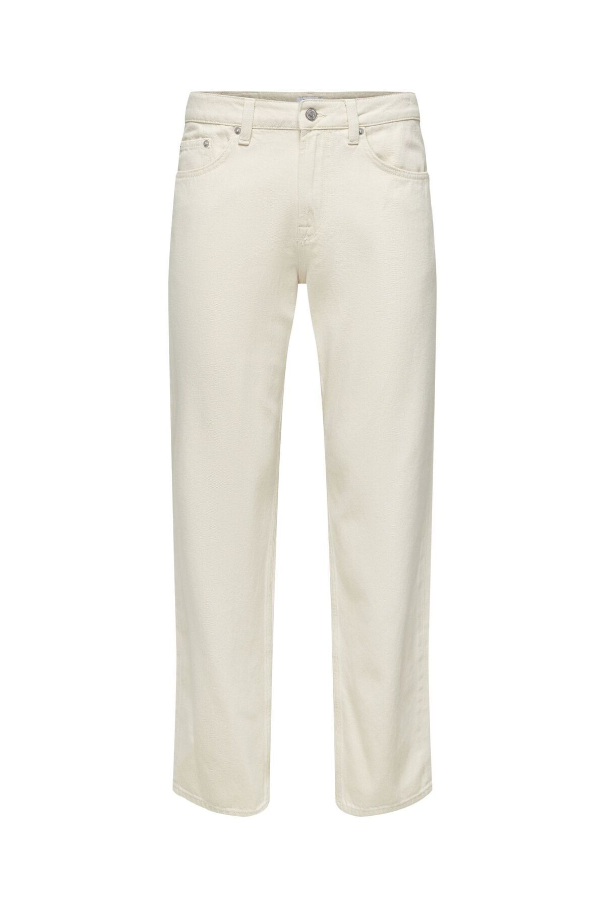 Only & Sons-Normal Geschnitten Jeans Onsedge Mittlere Taille Locker Geschnitten Jeans 2