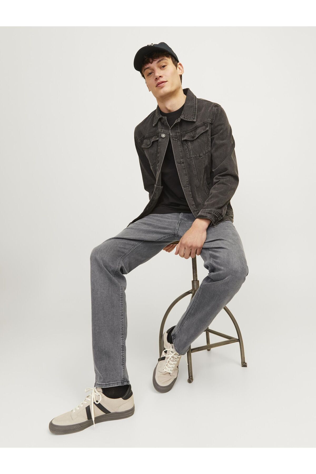 شلوار جین جک اند جونز مردانه جین مشکی جین راسته Slim Fit/اسلیم فیت فاق نرمال   Slim/اسلیم فیت Daily/روزانه | Jack & Jones 12246917 TR - تصویر 8