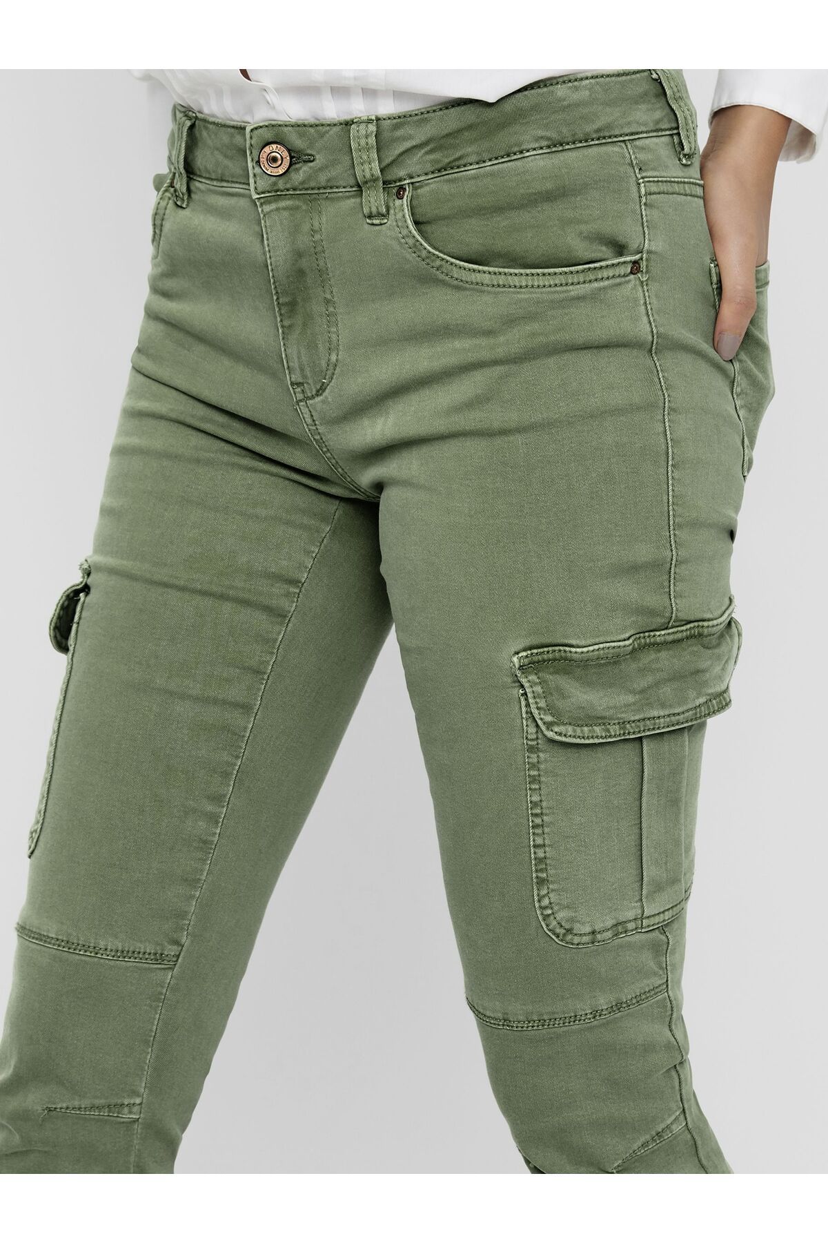 ONLY-Cargo-Hose Onlmissouri Mittlere Taille Slim Fit Hose 6