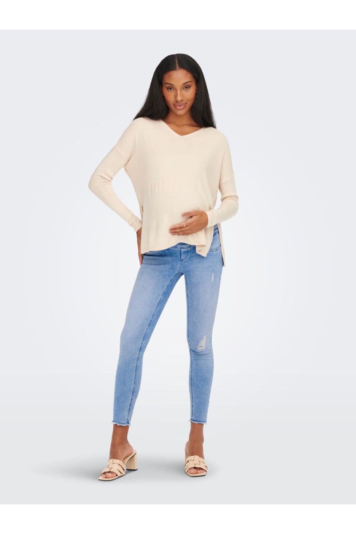ONLY MATERNITY-Skinny Jeans Olmblush Mittlere Taille Skinny Fit Jeans 5