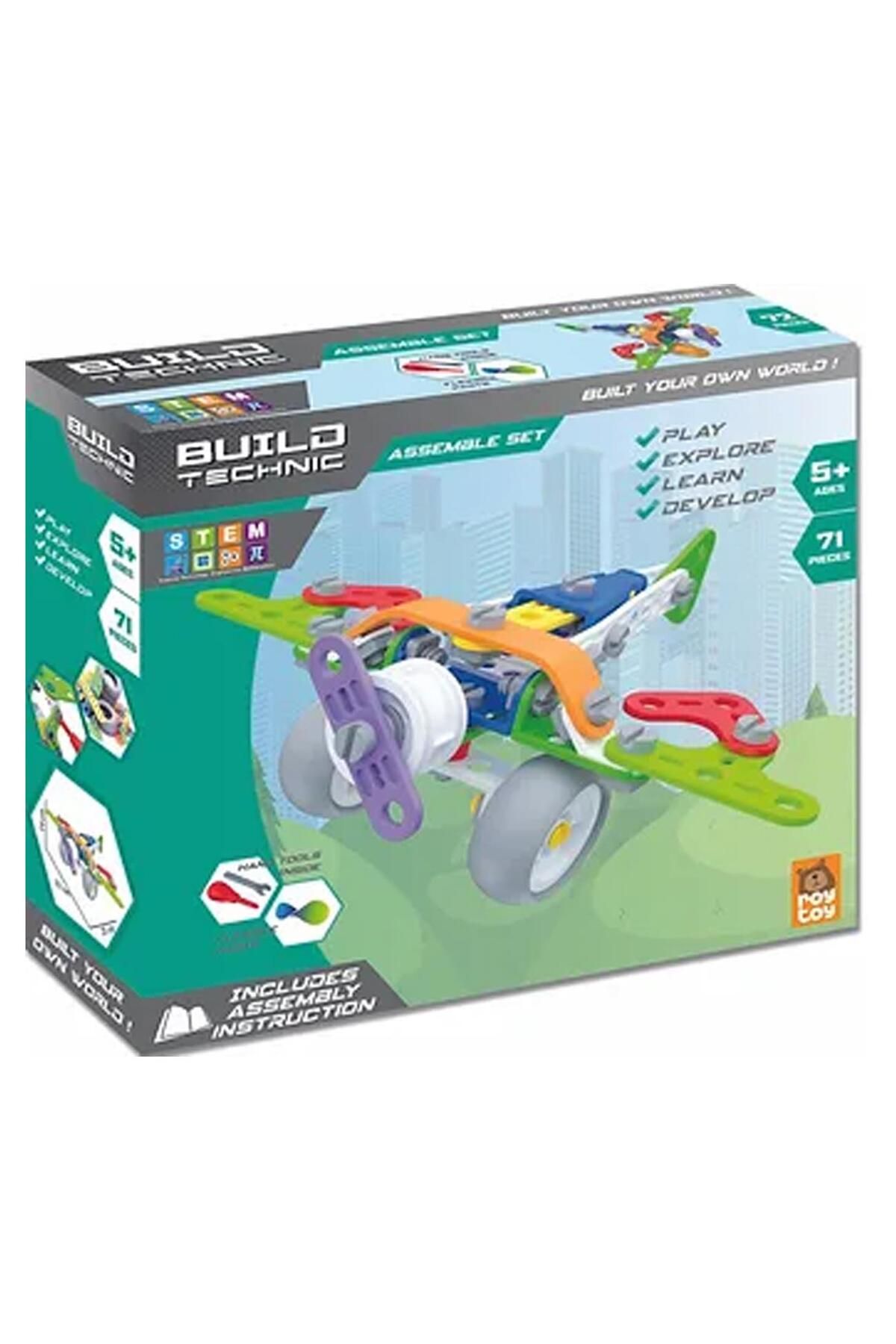 Sole-Build Technic Set, 71 Pieces Plug-in Airplane Block Building Set 3