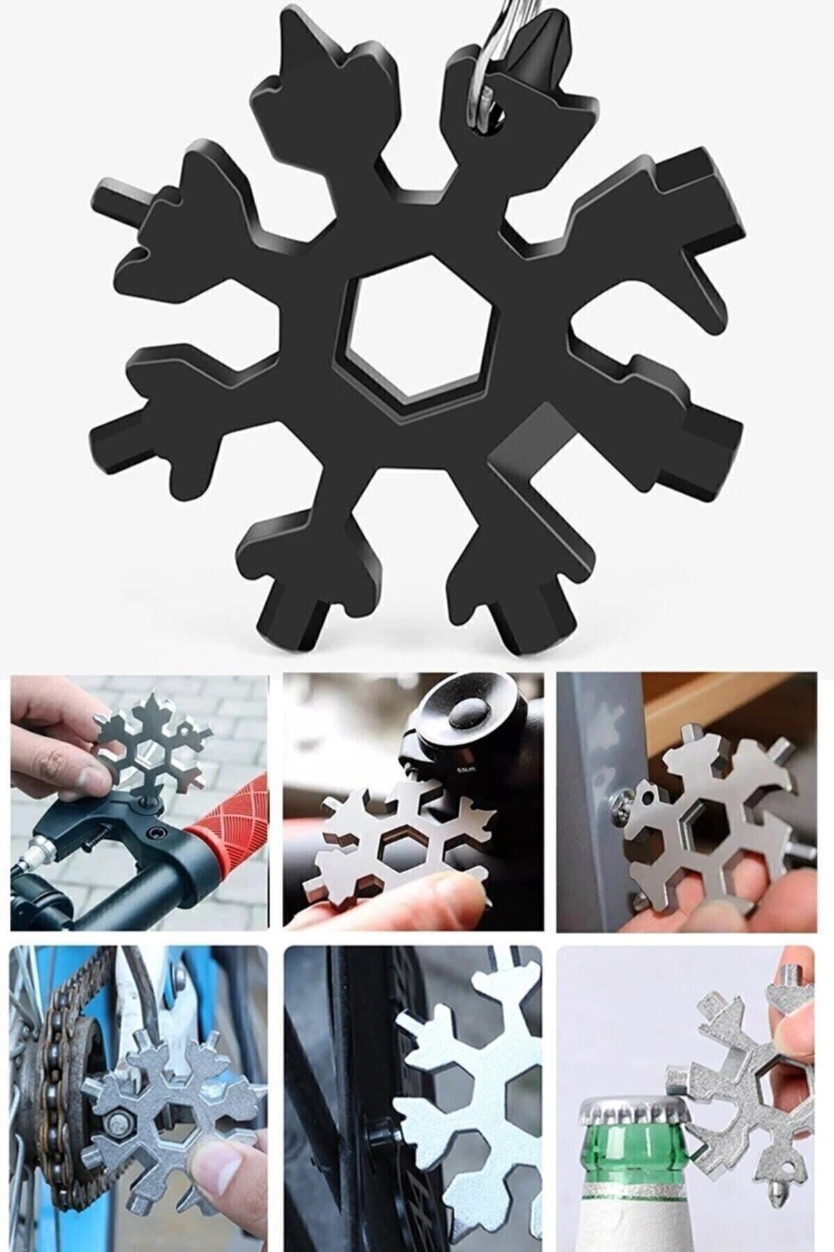 Jetcom-Multi-Purpose Keychain Allen Screwdriver Set Steel Snowflake Keychain Can Bottle Opener Allen 3