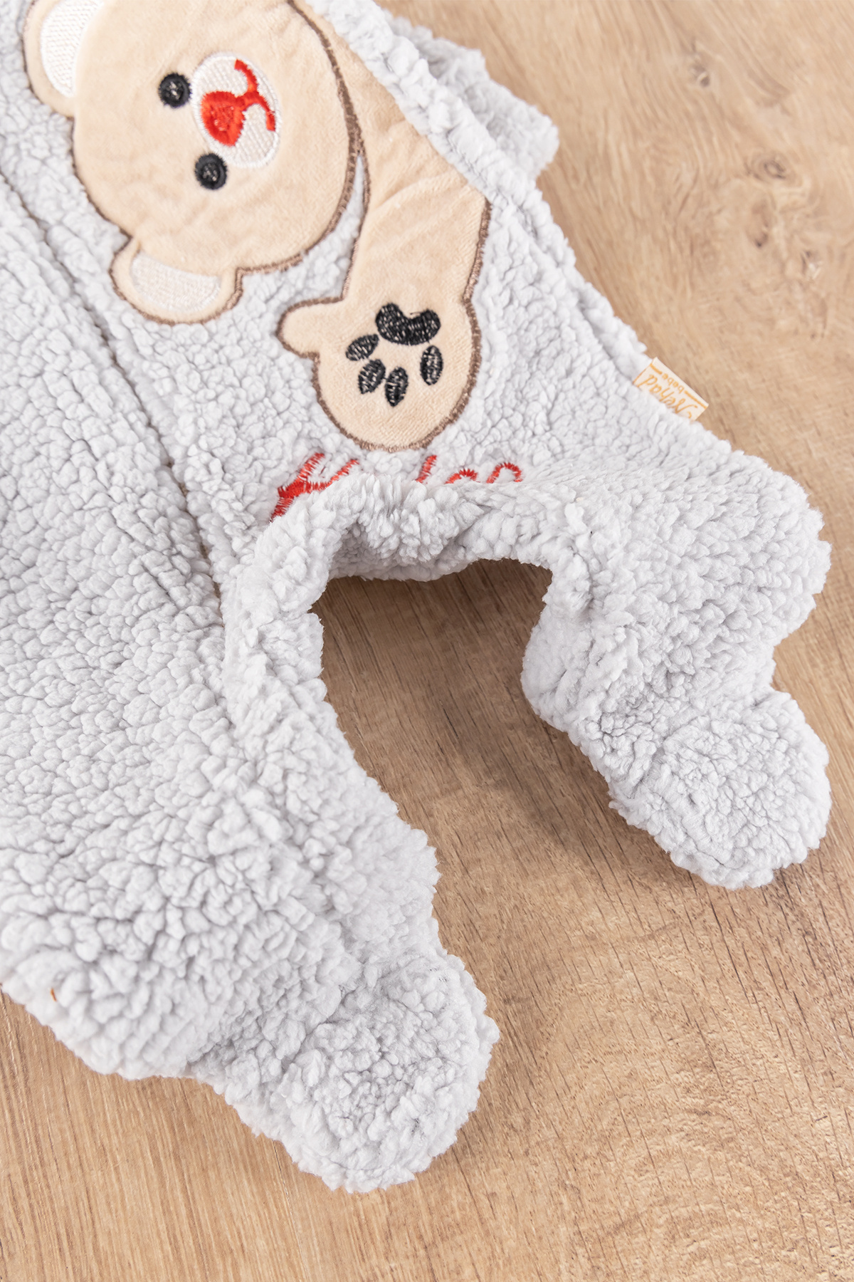 Babymod Ayıcık Figürlü Kapüşonlu Kışlık Welsoft Bebek Tulum fotoğrafı 5 (önizleme)