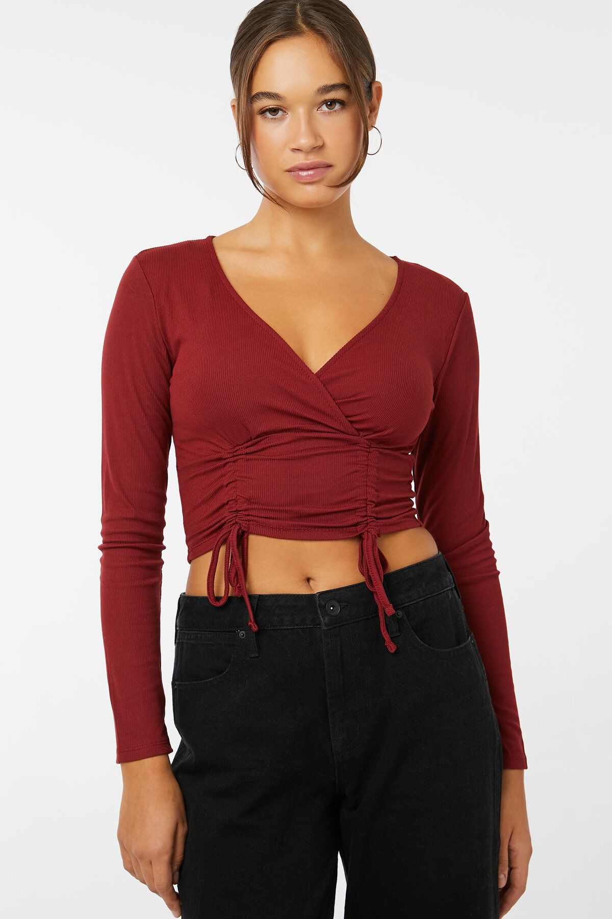 Ardene-Crossover Top with Ruching 1