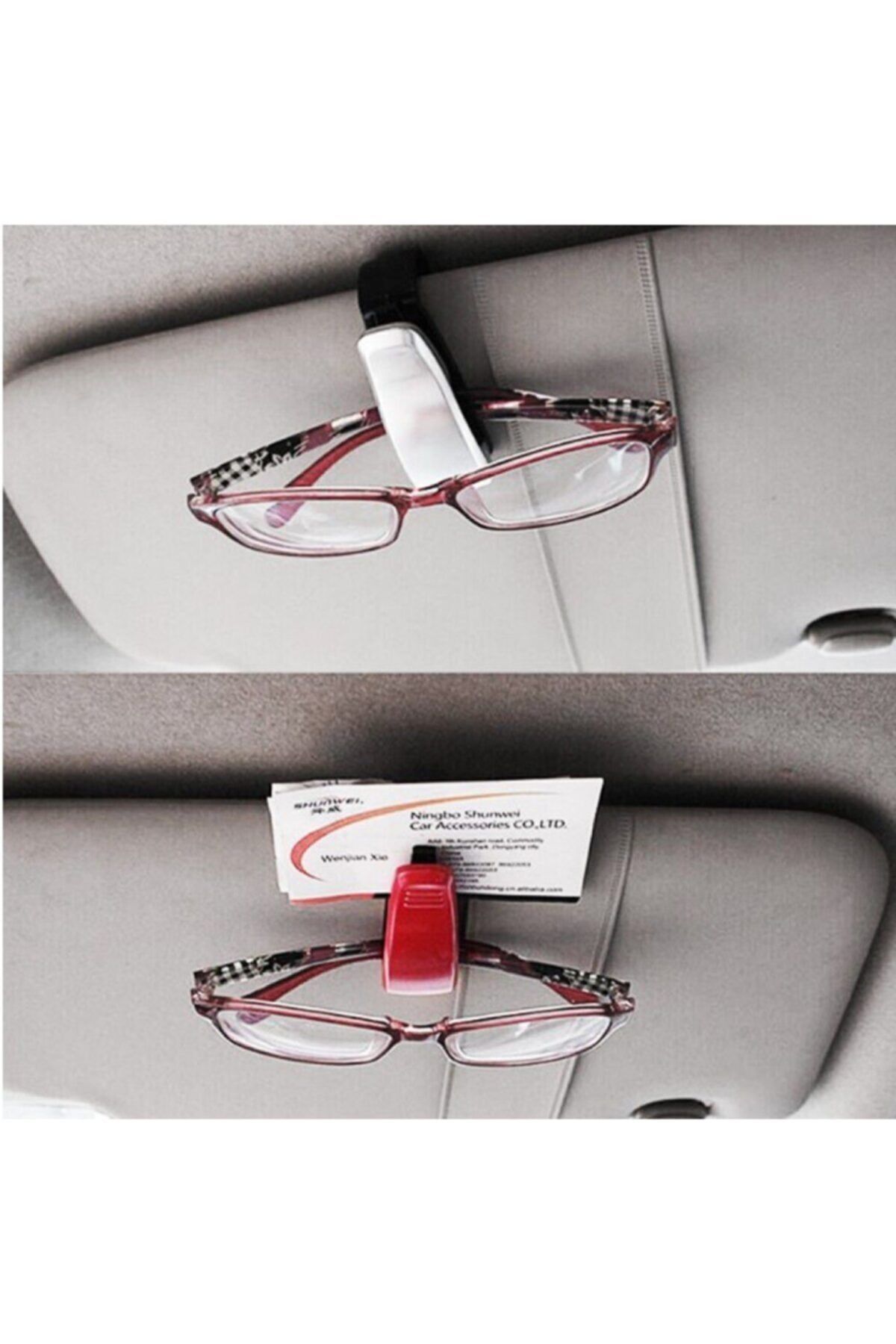 CMT-Vehicle Glasses Holder Clip Car Sunglasses Holder Auto Interior Holder Peg 5