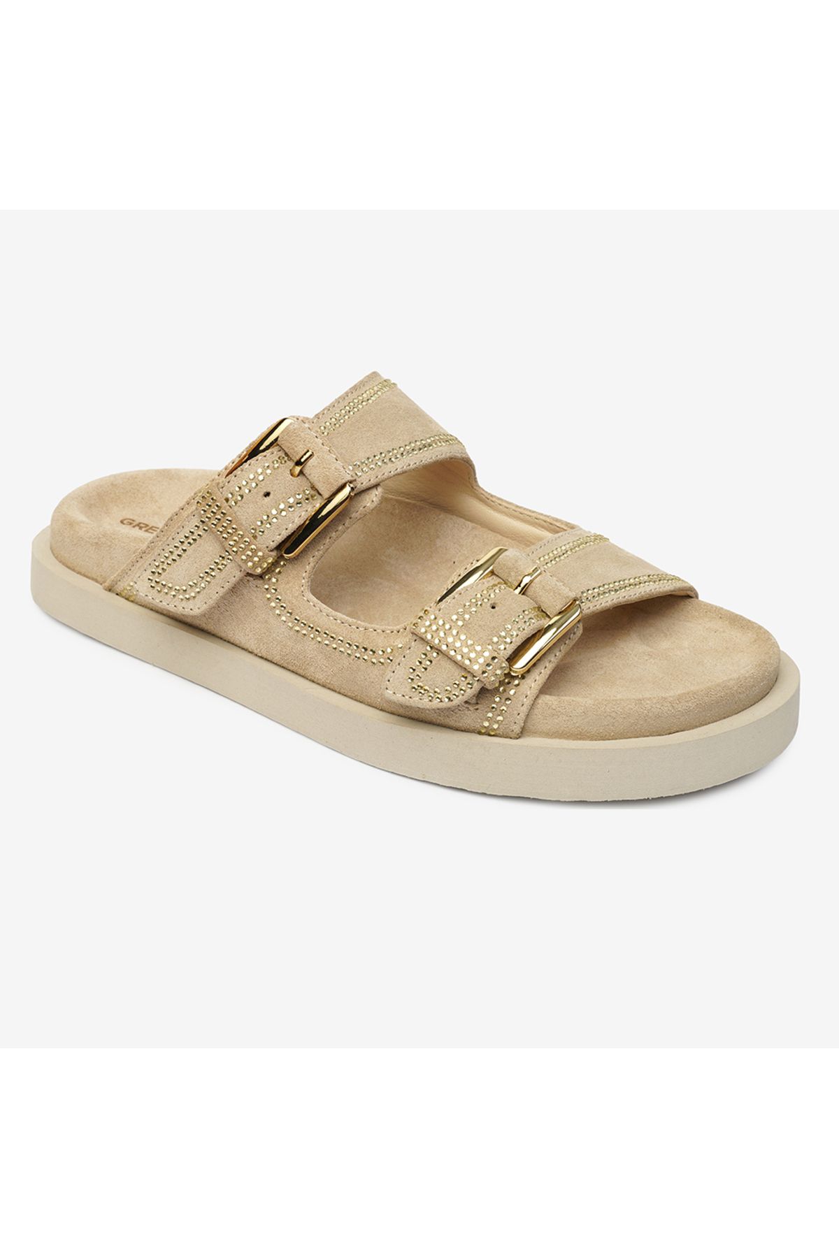 دمپایی چرم اصل بژ زنانه 4y2wt59024 Greyder