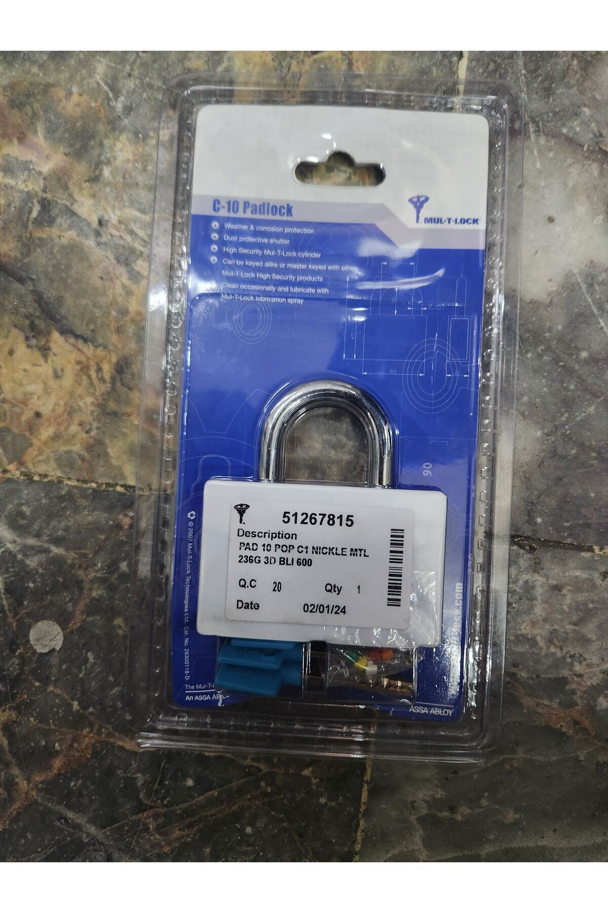 Mul-T-Lock-MTL600 C-10 Padlock - Mult Lock Padlock 2