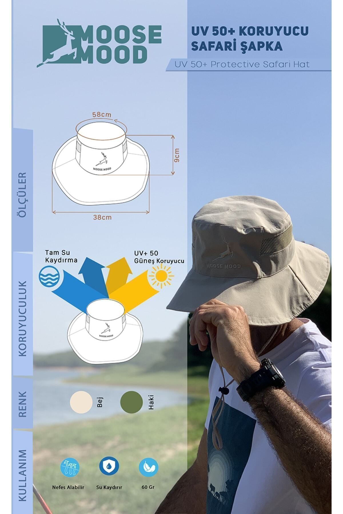 Moose Mood  Uv +50 Güneş Korumalı Safari Şapka - Görsel 8
