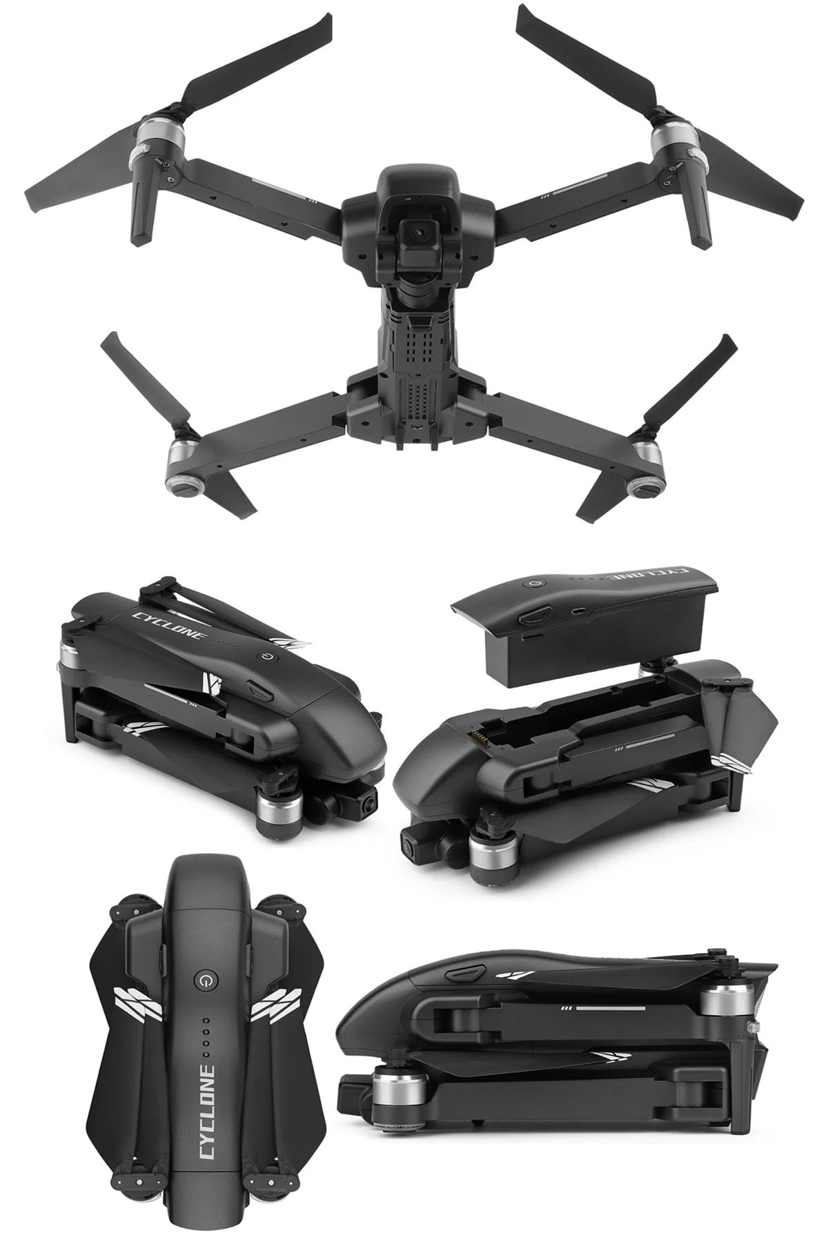 30DK UÇUŞ 4K 5G WiFi GPS Çift Eksen Gimbal Kamera Fırçasız Motor Katlanabilir Taşıma Çantalı Drone