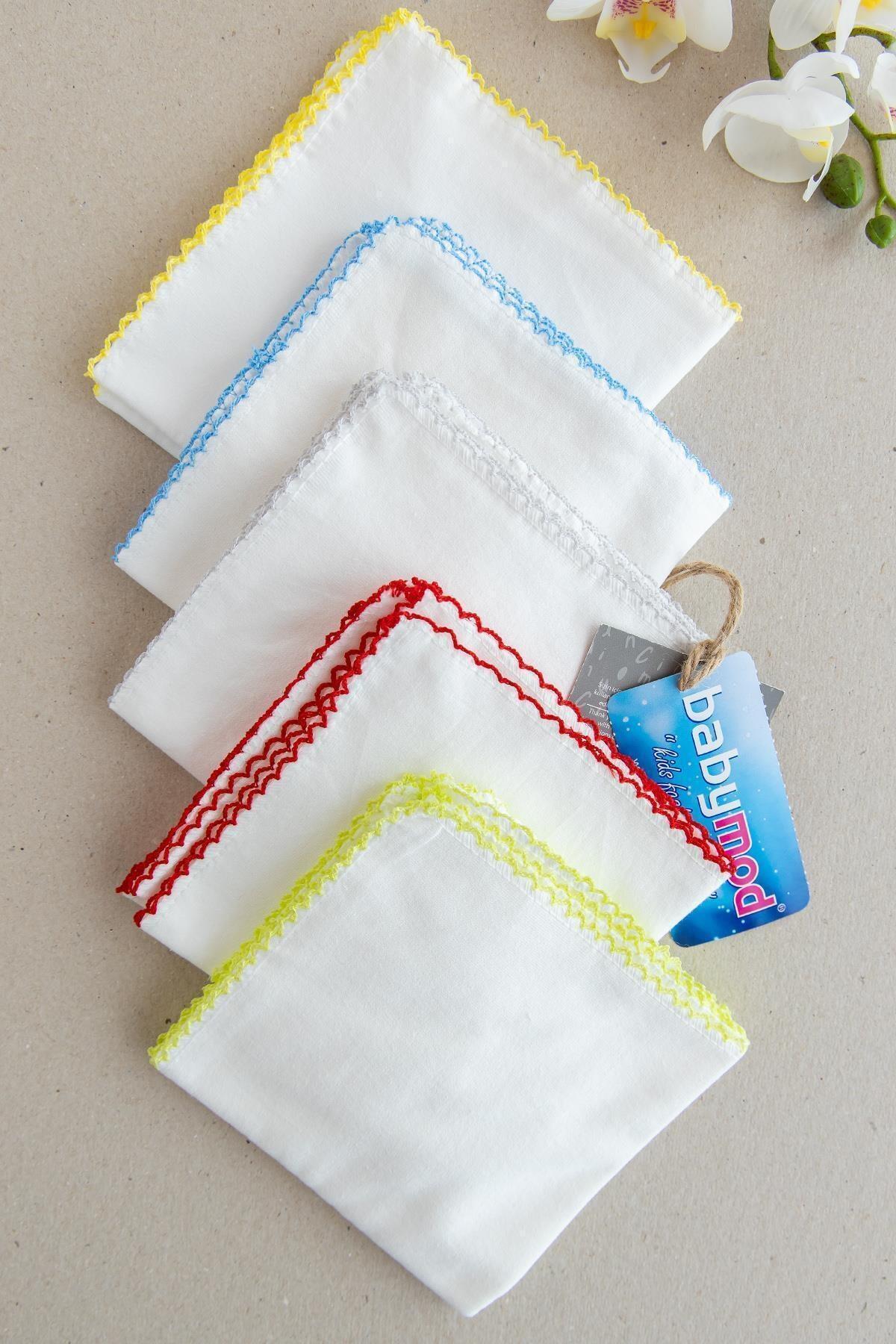 Babymod Organik Pamuk Bebek Ağız Silme Mendili 10 Lu Bebek Mendil