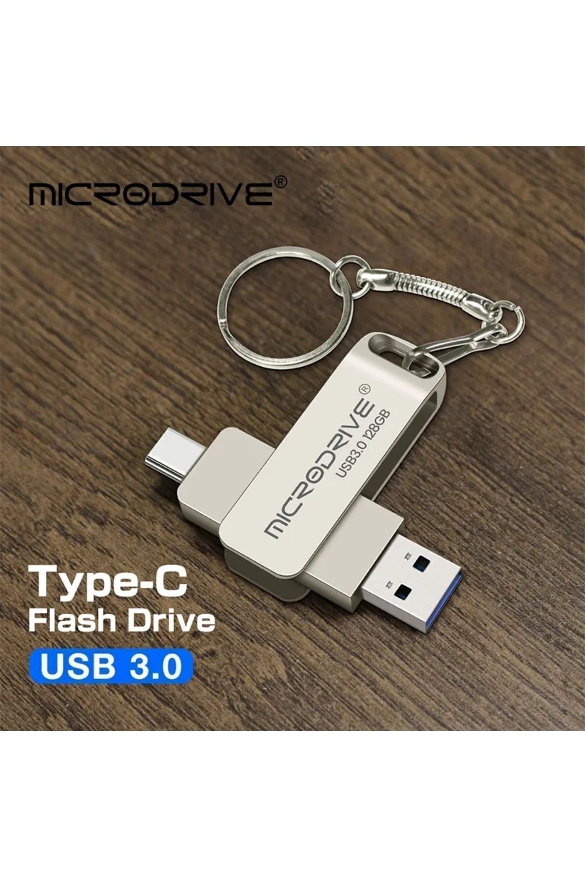MicroDrive-64gb Type-C USB 3.0 Fast Flash Memory - Dual Input Metal Rugged Original 5